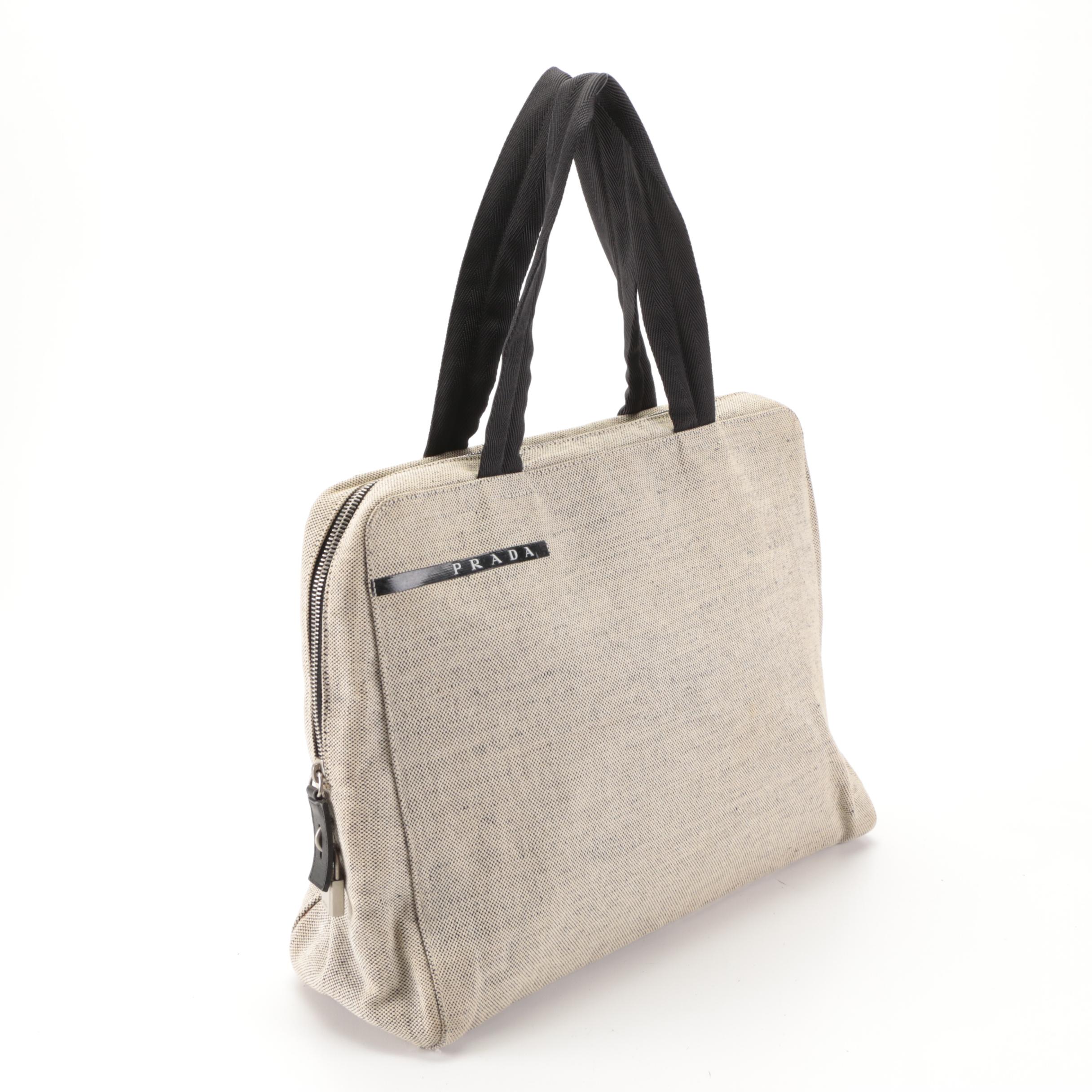 Prada Canvas Zip Handbag