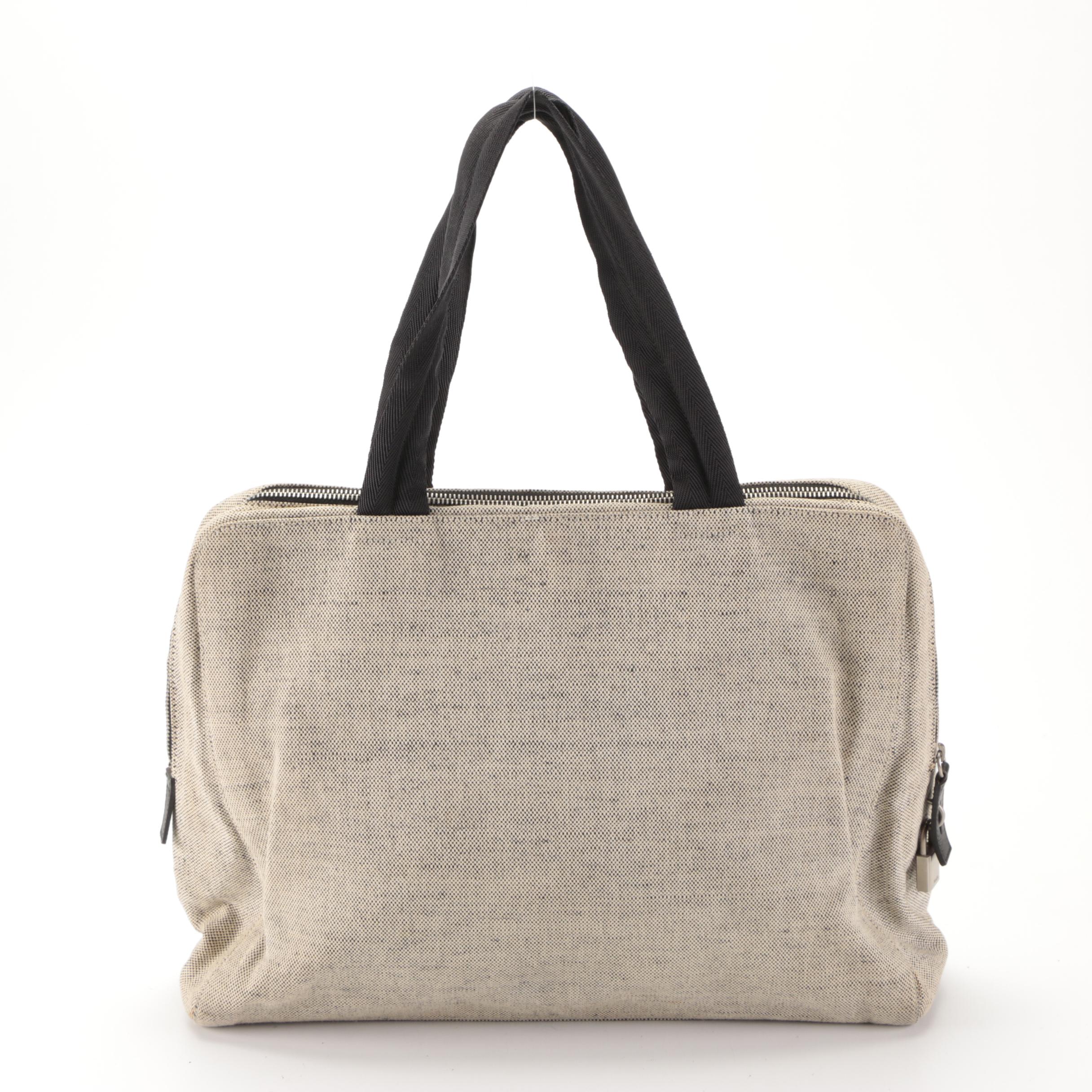 Prada Canvas Zip Handbag