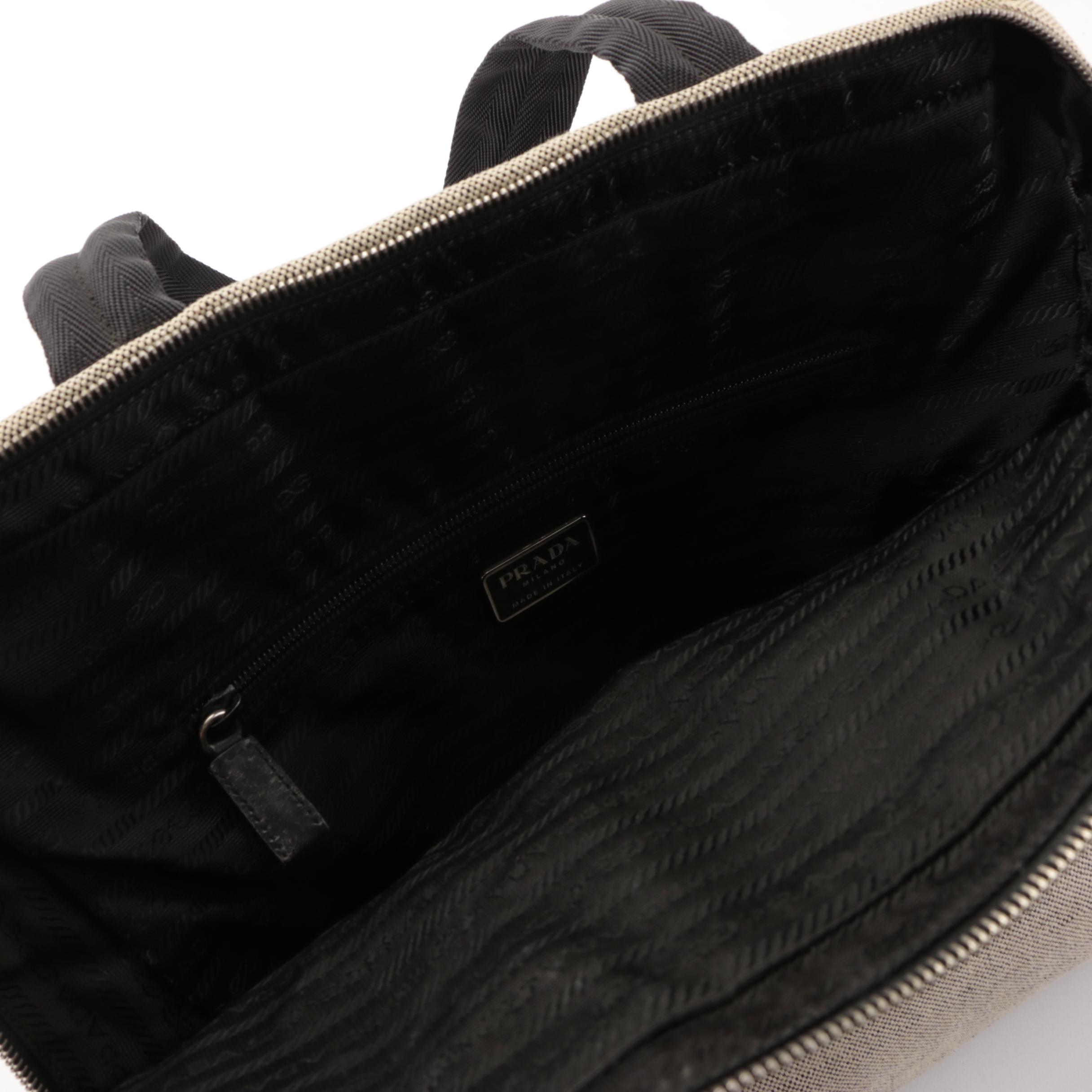 Prada Canvas Zip Handbag