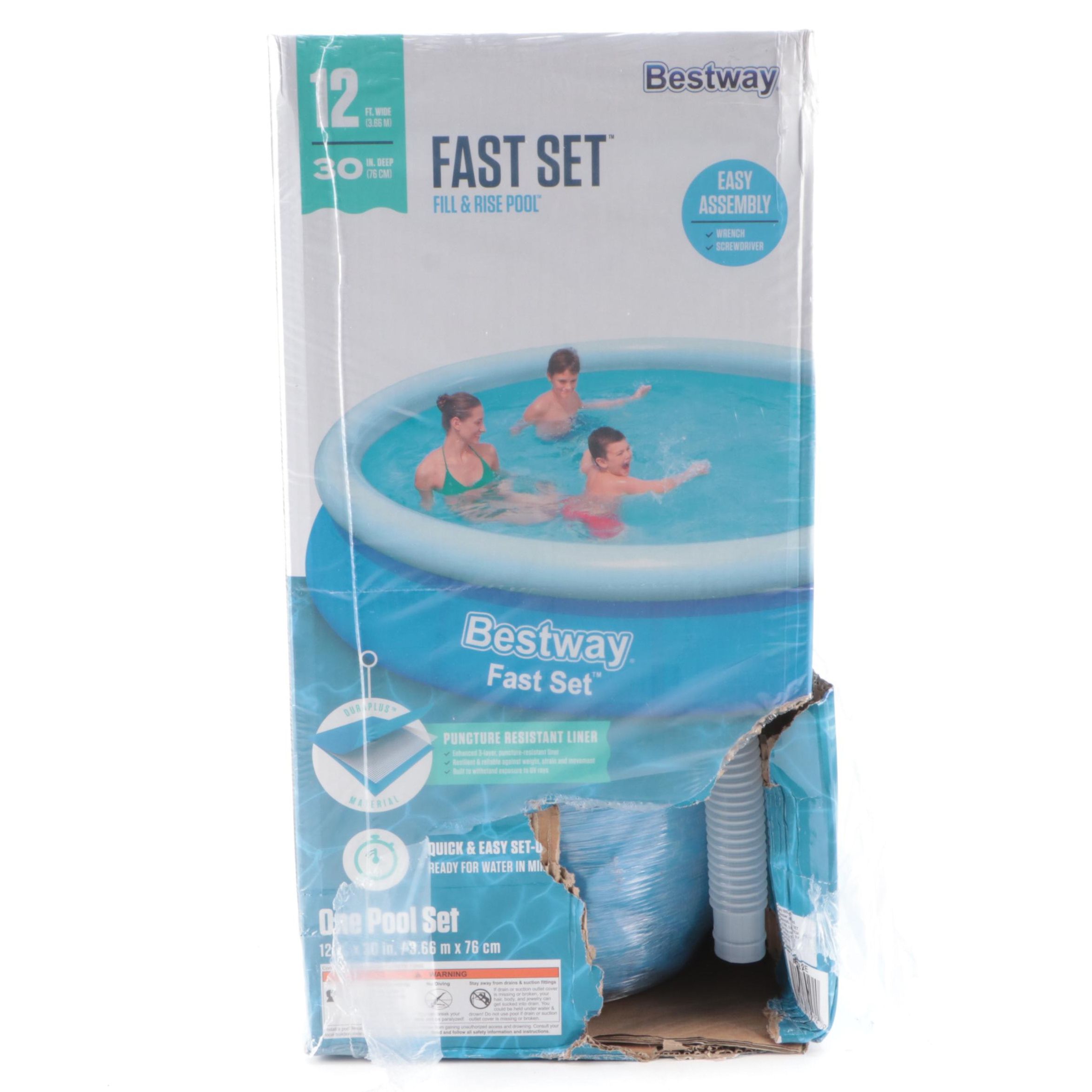 Bestway Fast Set Fill and Rise 12' Inflatable Pool With Pump and Filter