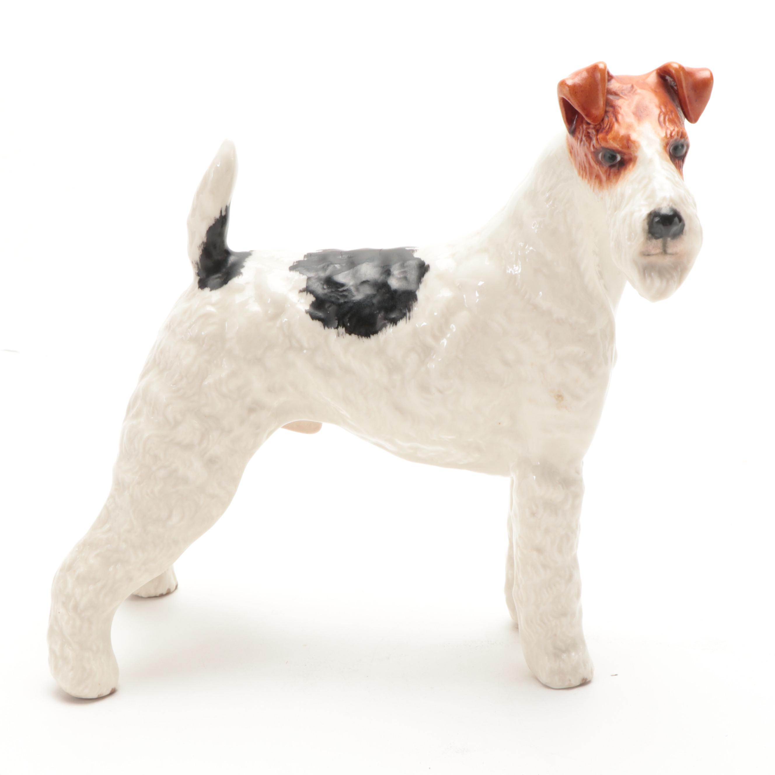 Royal Worcester and Other  Bone China Airedale and Sealyham Terrier Figures