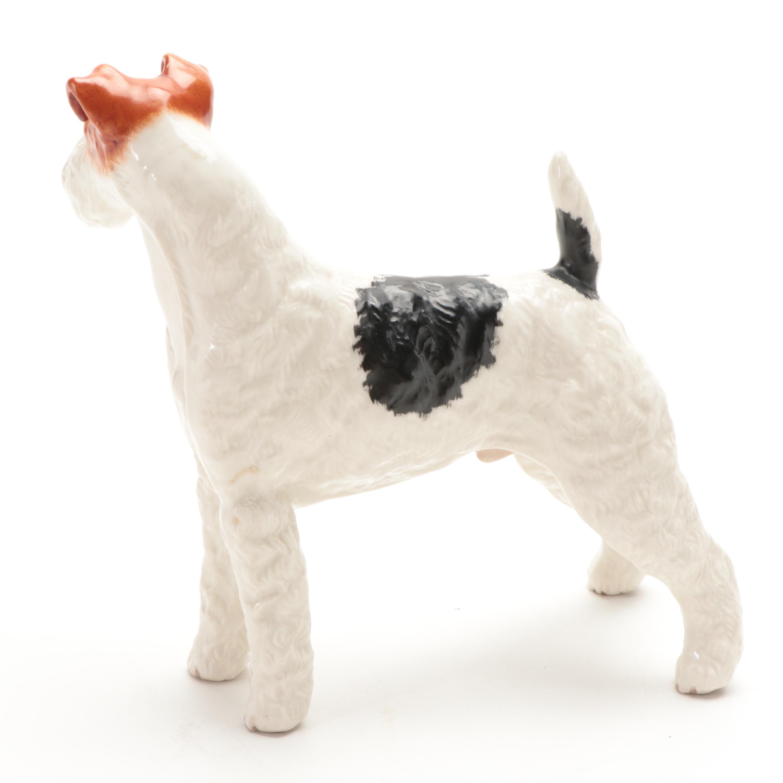 Royal Worcester and Other  Bone China Airedale and Sealyham Terrier Figures