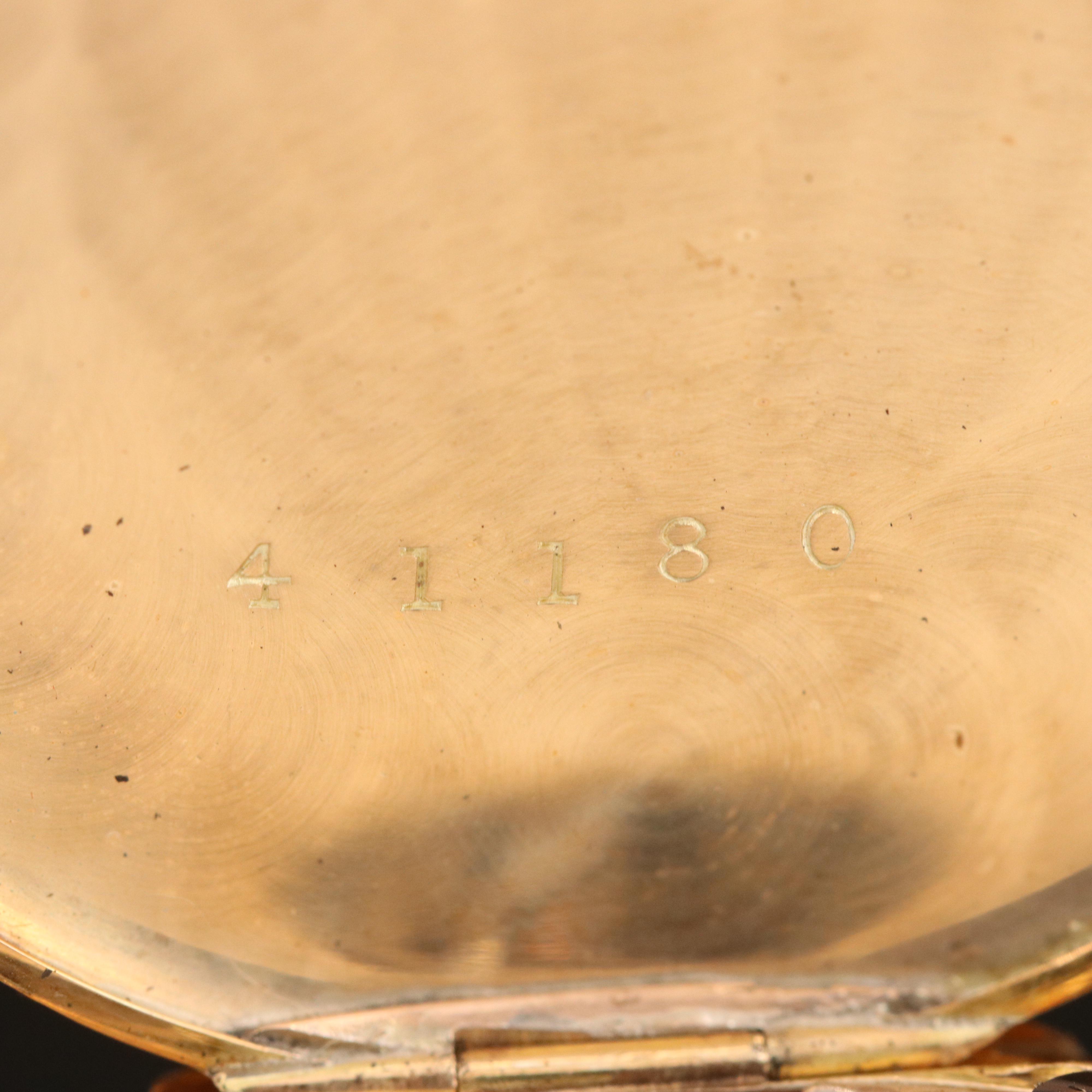 14K Elgin Ornate Multi-Colored Gold Hunting Case Pocket Watch