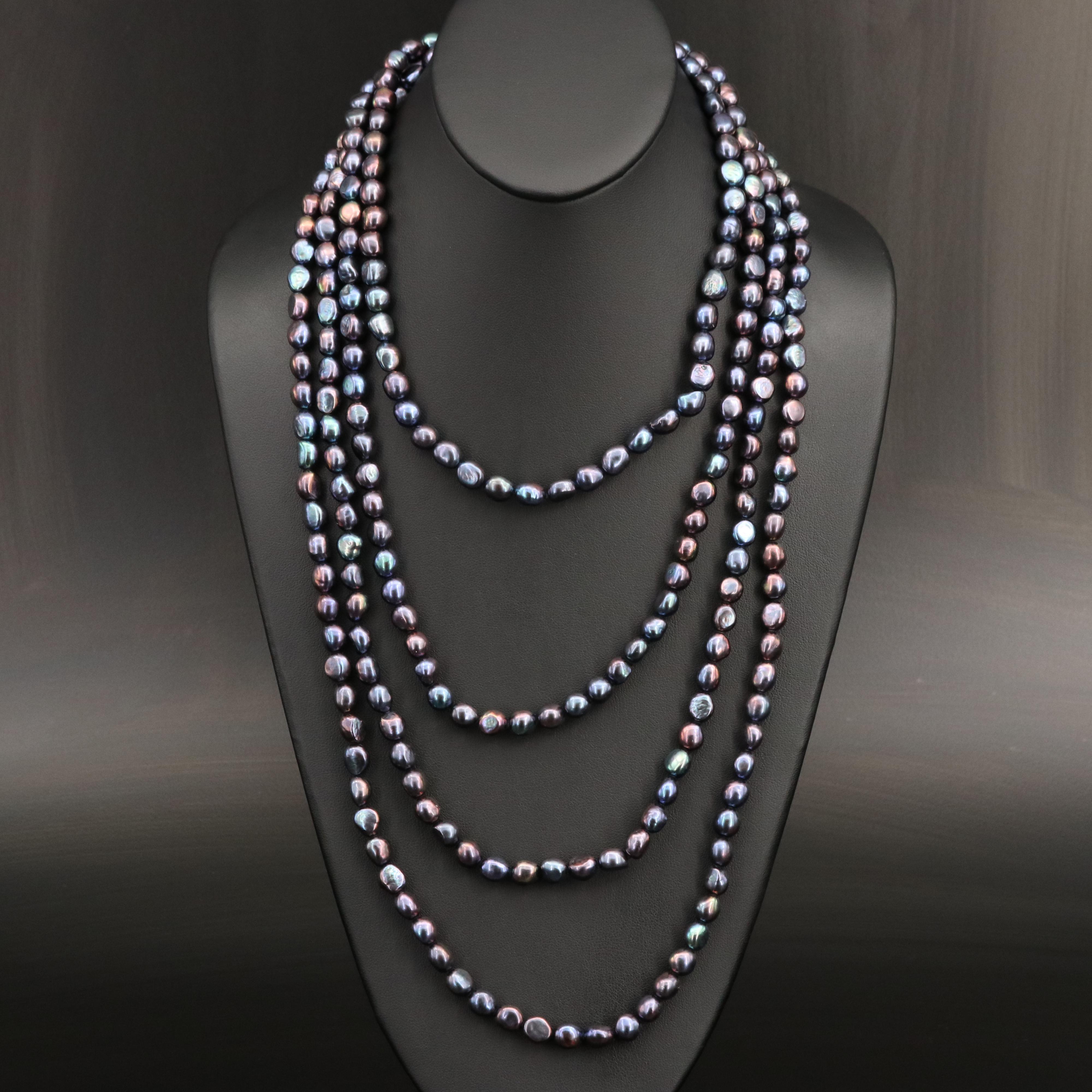 Rope Length Pearl Necklace