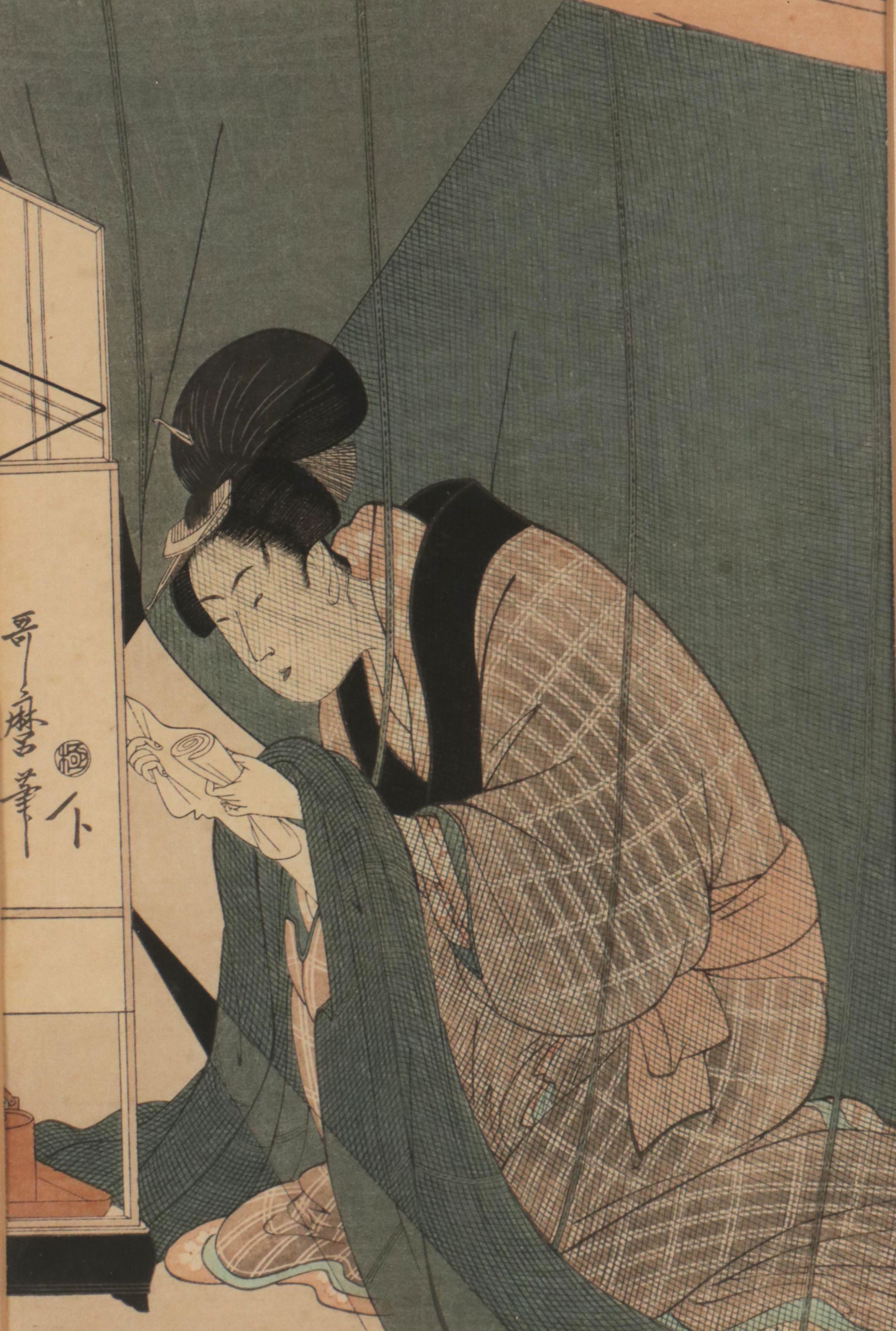 Utagawa Toyokuni and Kitagawa Utamaro and Woodblock of Figurative Scenes