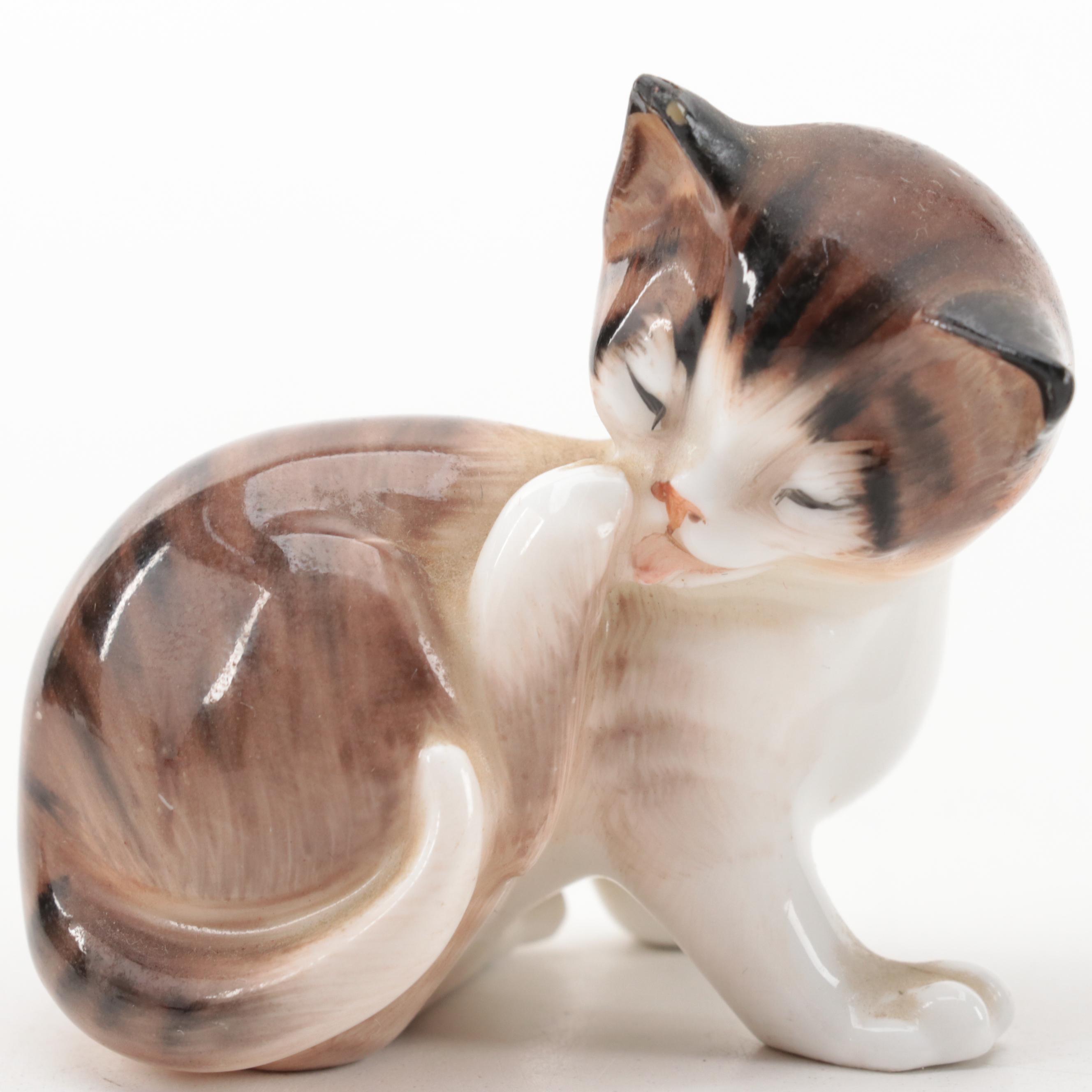 Royal Doulton and Royal Worcester Bone China Cat Figures