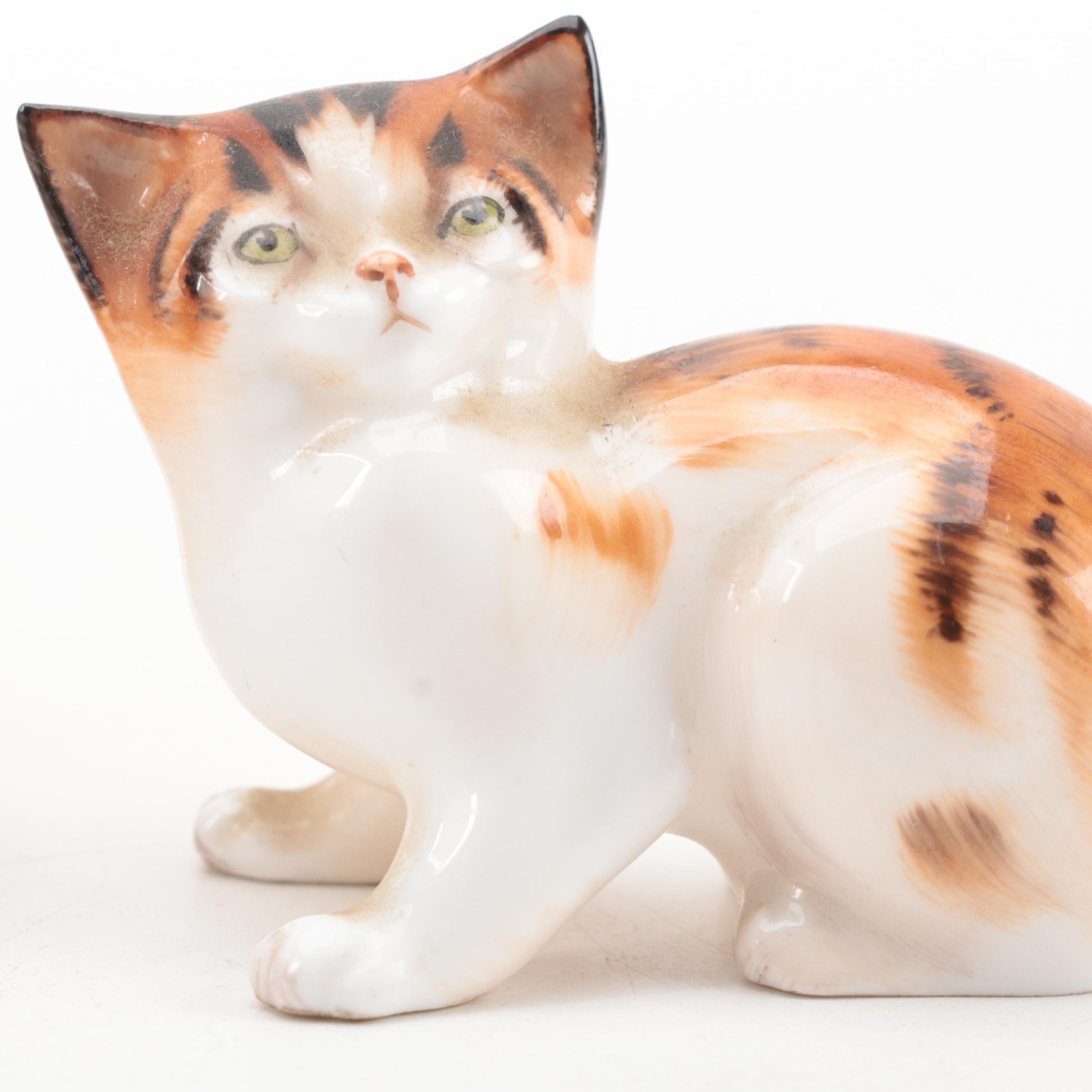 Royal Doulton and Royal Worcester Bone China Cat Figures