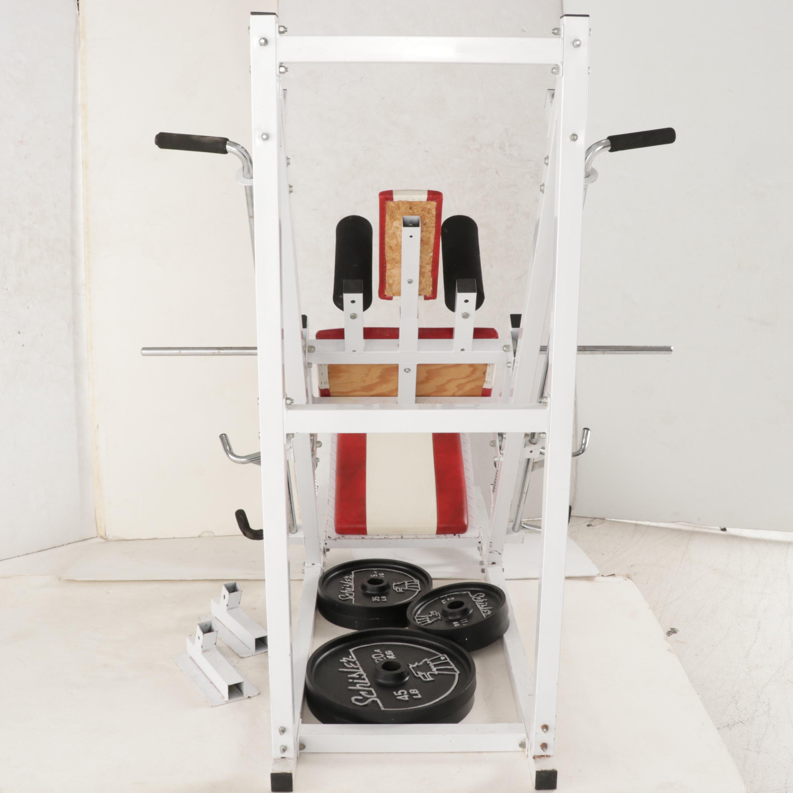 Schisler 45 Degree Hack Squat Leg Press Machine with Weight Plates