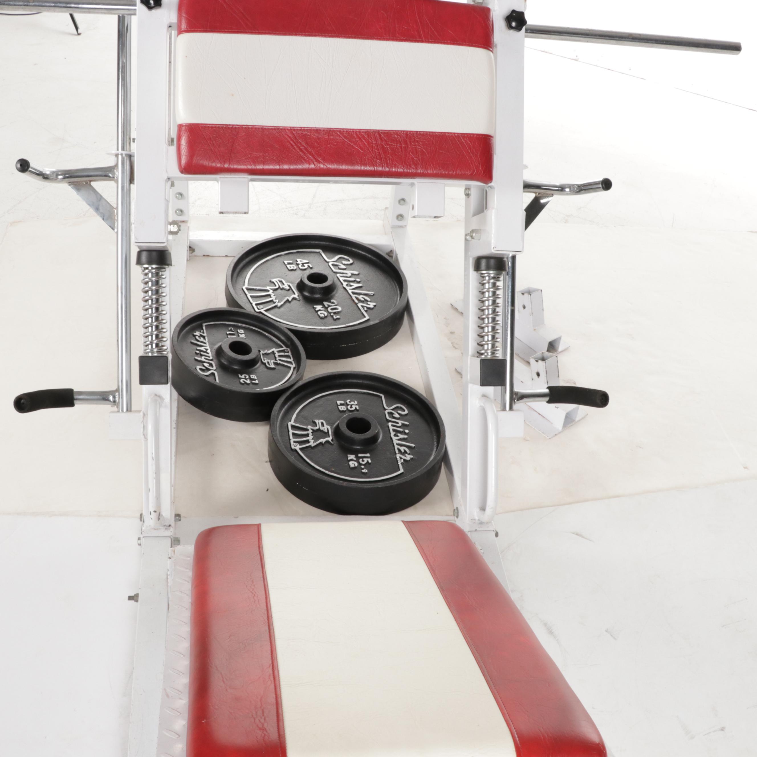 Schisler 45 Degree Hack Squat Leg Press Machine with Weight Plates