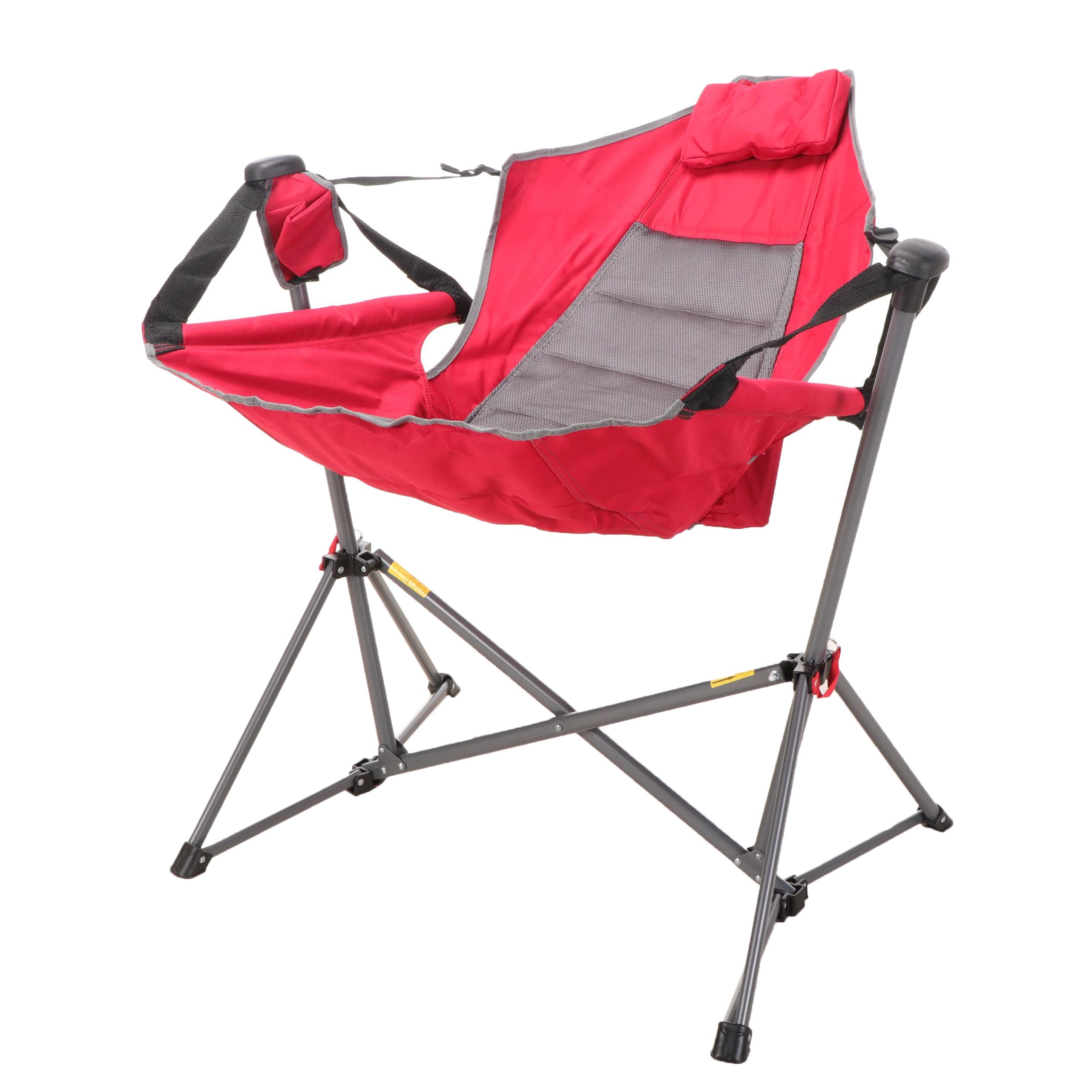 Members Mark Red Outdoor Folding Hard Arm Chairs with Carrying Bags