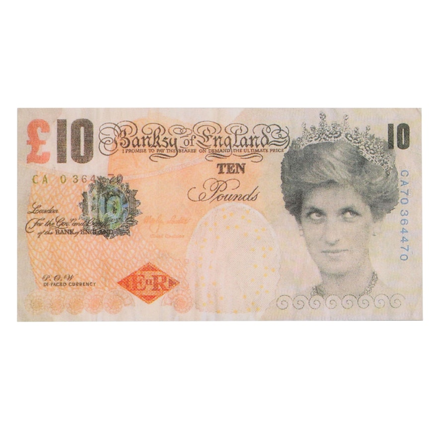 Giclée After Banksy "Di-Faced Tenner," 21st Century
