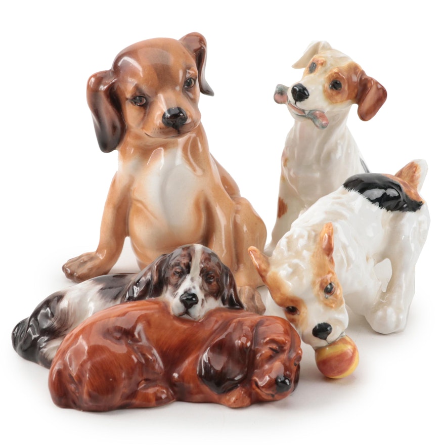 Royal Doulton Bone China "Character Dog" and Other Dog Figures