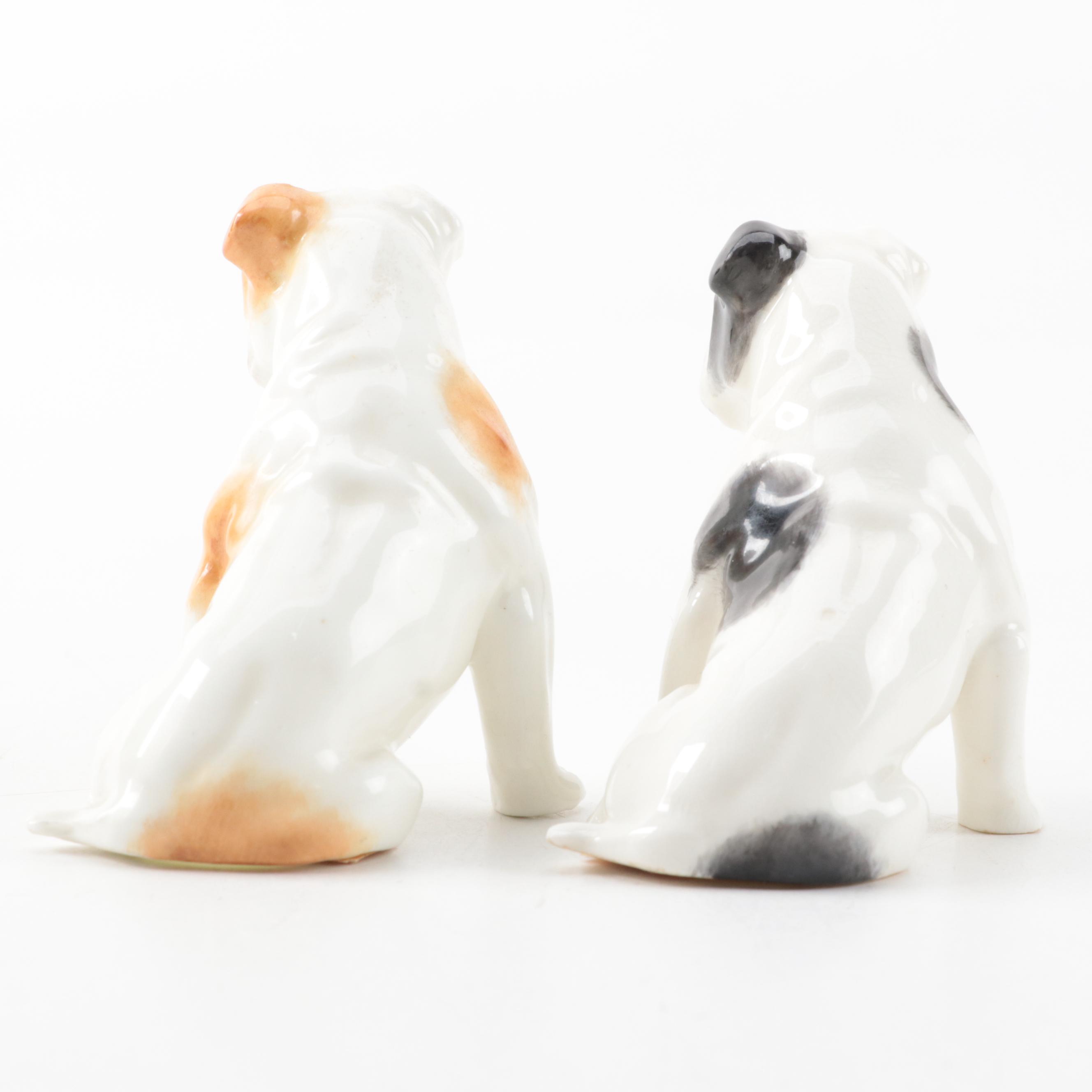 Royal Doulton and Royal Worcester Bone China Bulldog Figures
