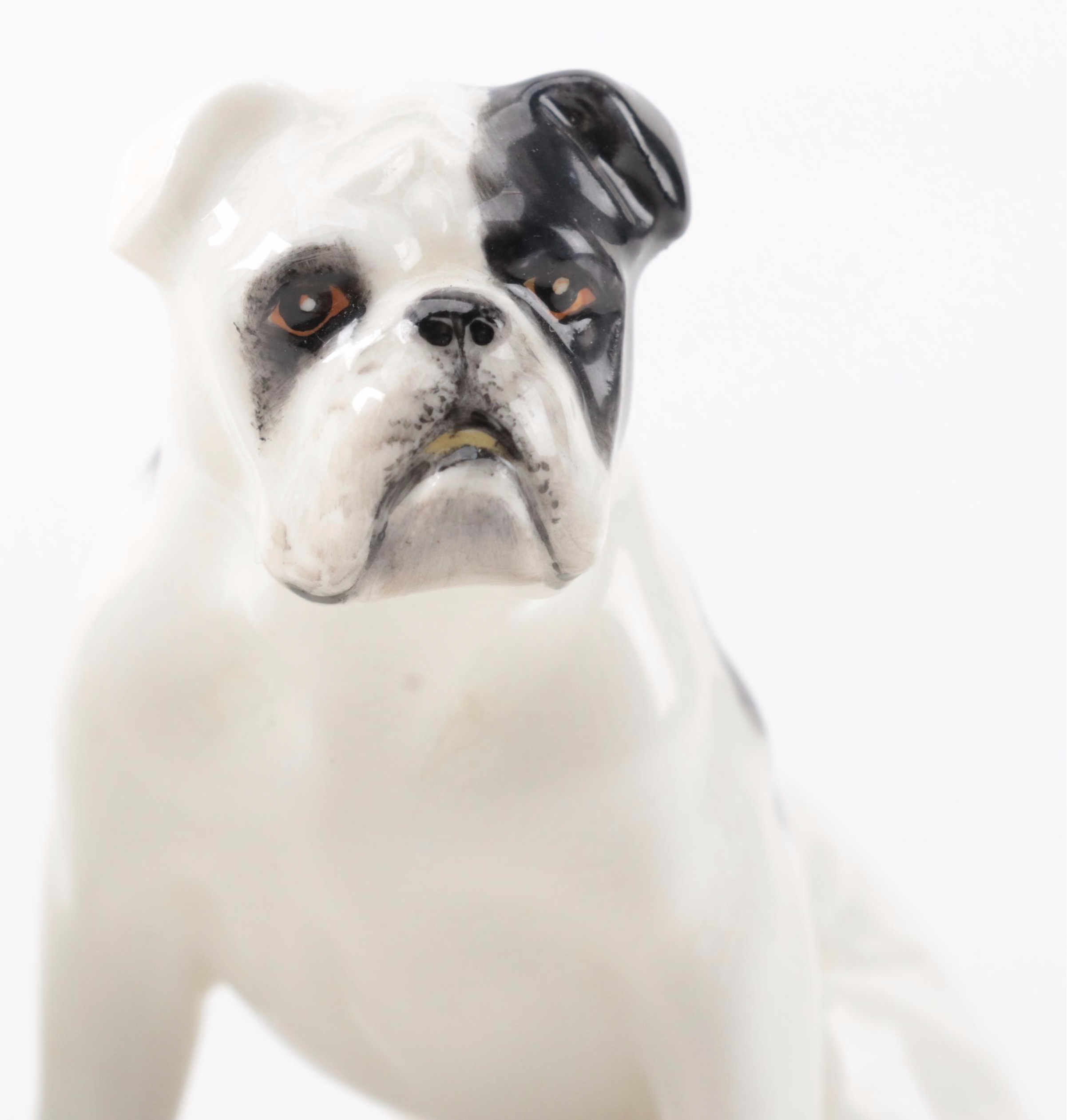 Royal Doulton and Royal Worcester Bone China Bulldog Figures