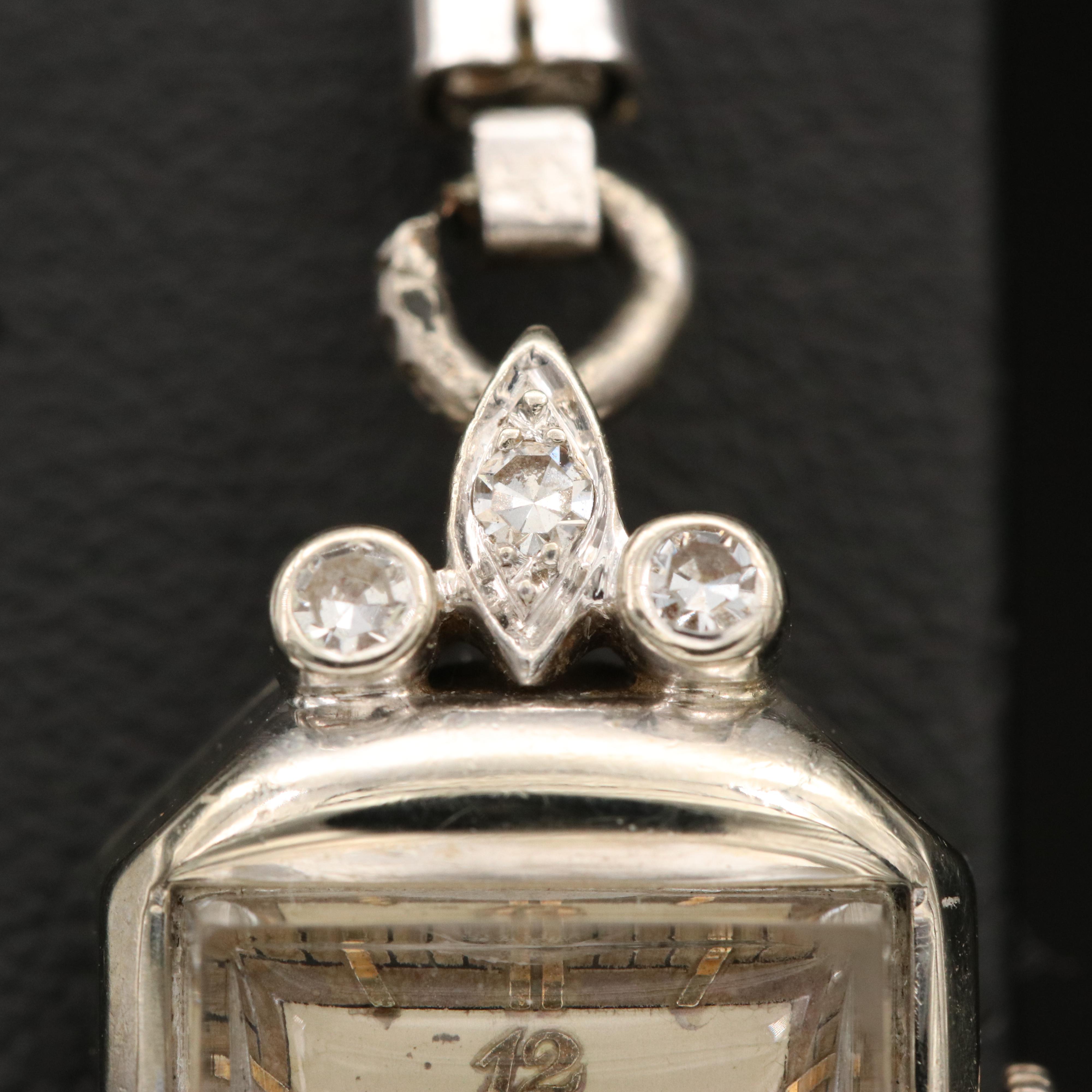 Vintage 14K Gold, Girard Perregaux Diamond Watch