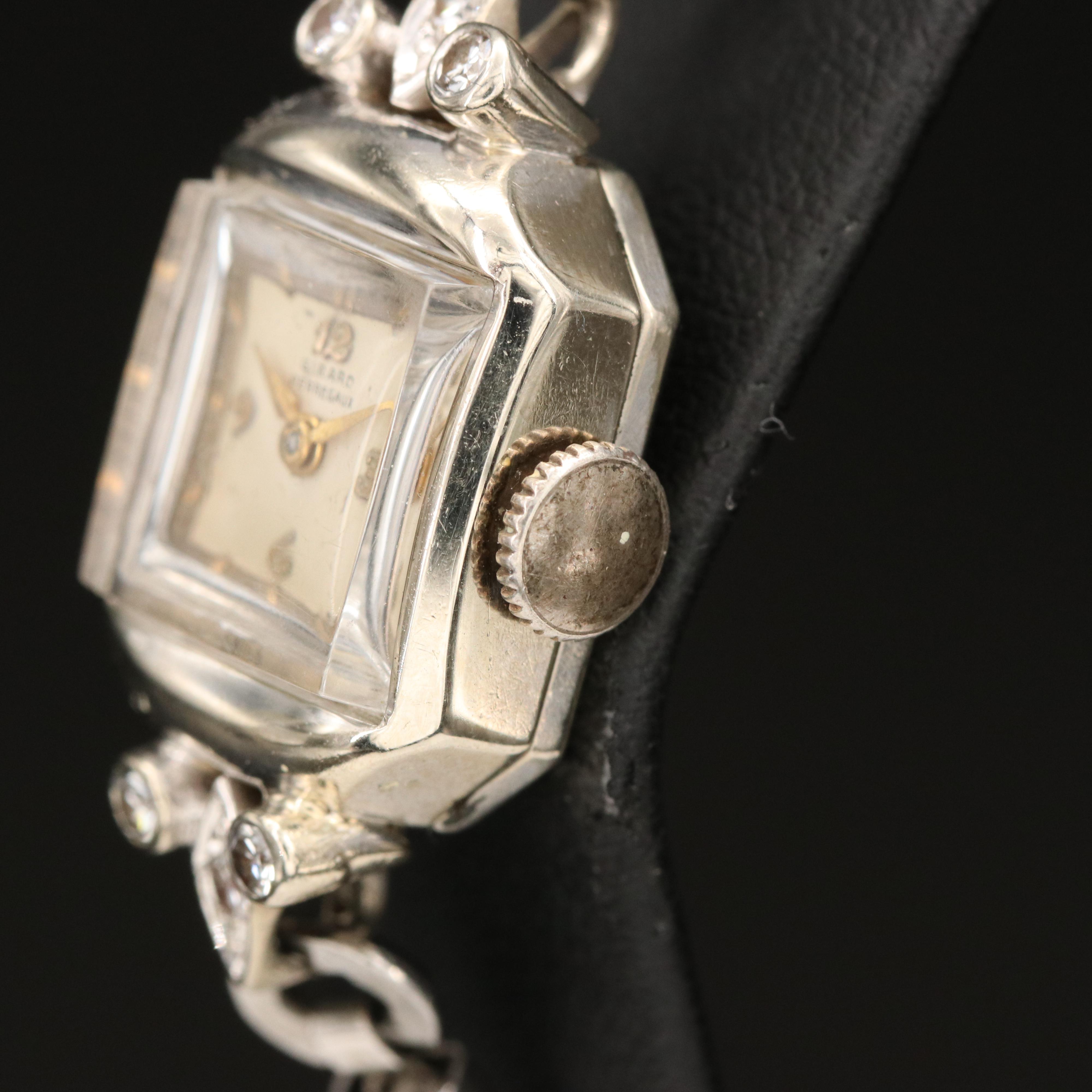 Vintage 14K Gold, Girard Perregaux Diamond Watch