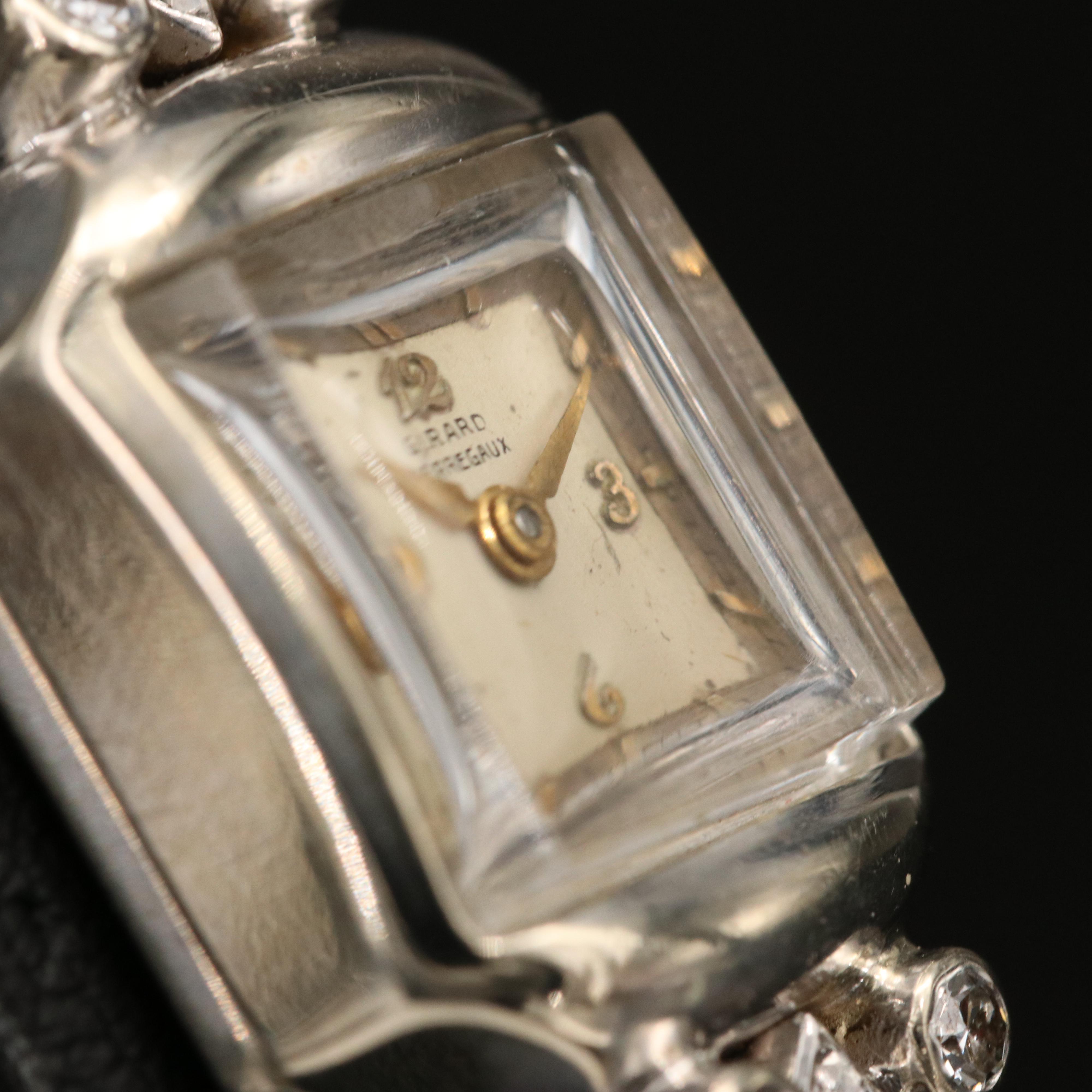 Vintage 14K Gold, Girard Perregaux Diamond Watch