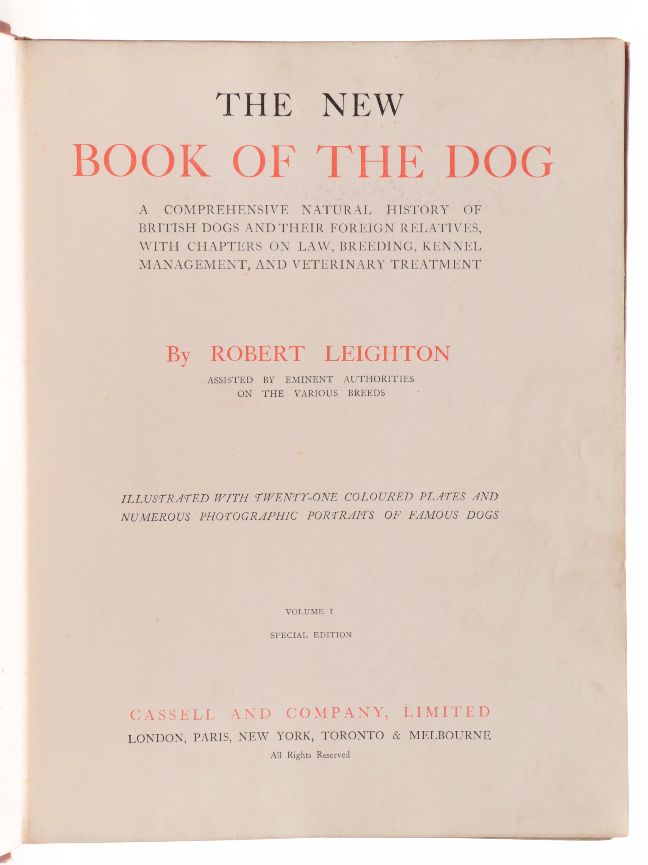 Illustrated "The Dog Lover's Book" by Edwin Noble and More Dog Books
