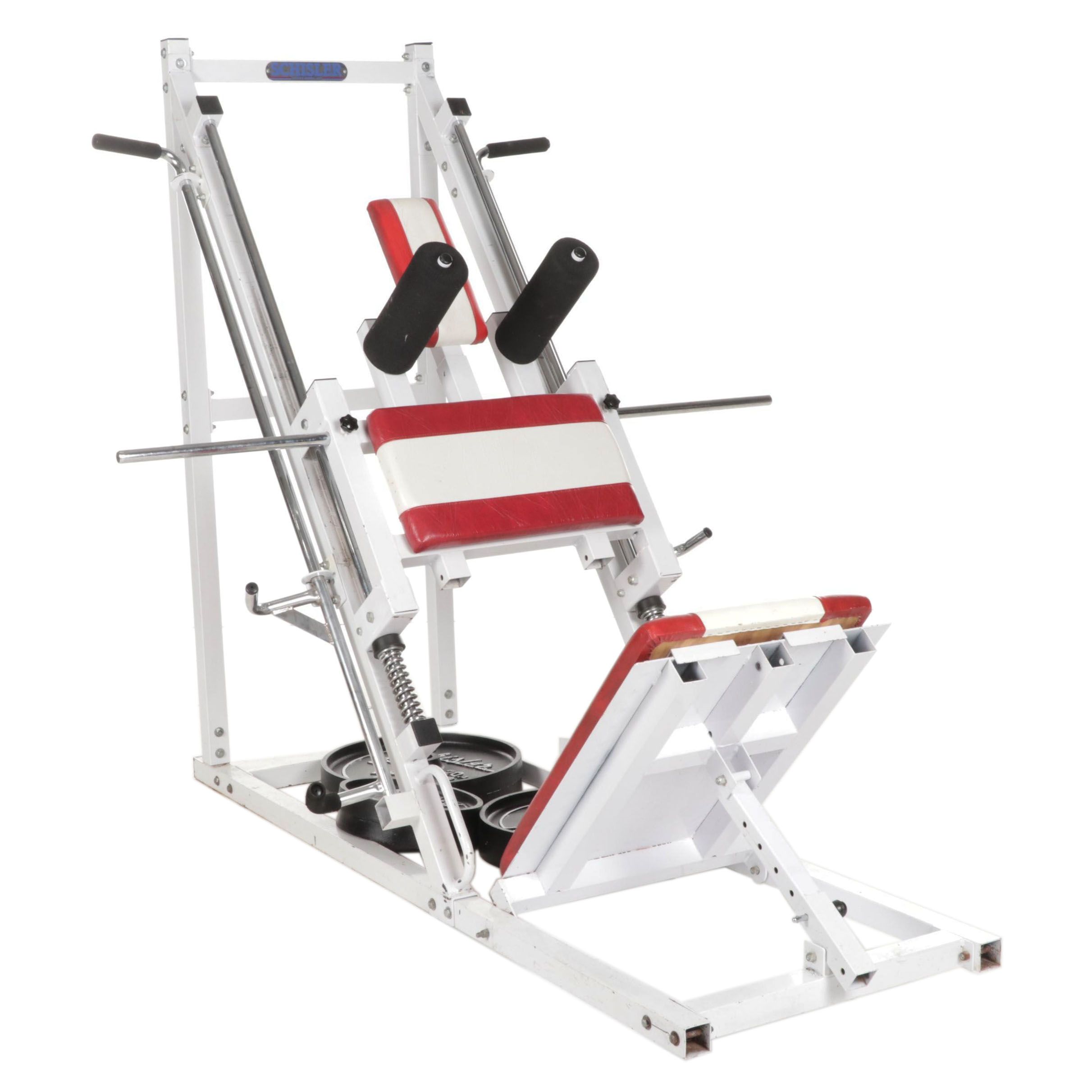 Schisler 45 Degree Hack Squat Leg Press Machine with Weight Plates