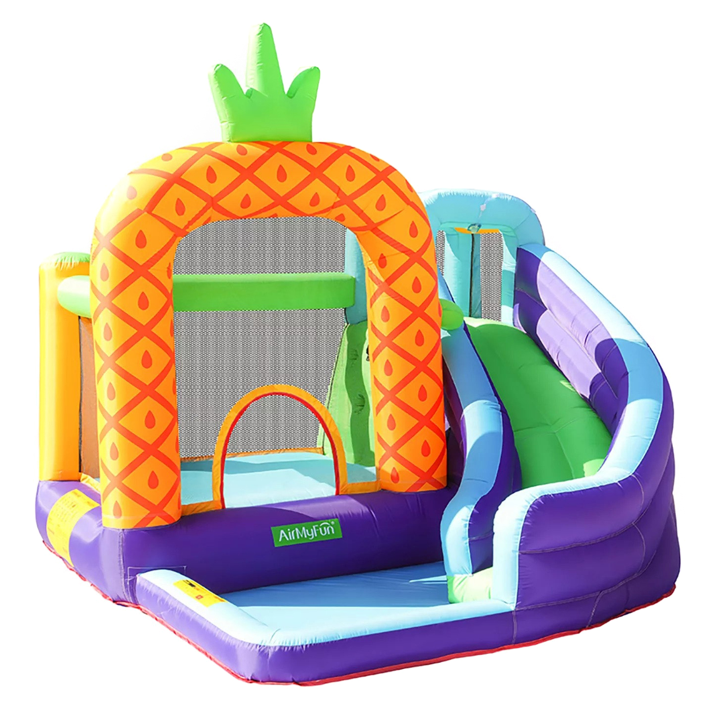 AirMyFun Pineapple Jump and Slide Inflatable Slide