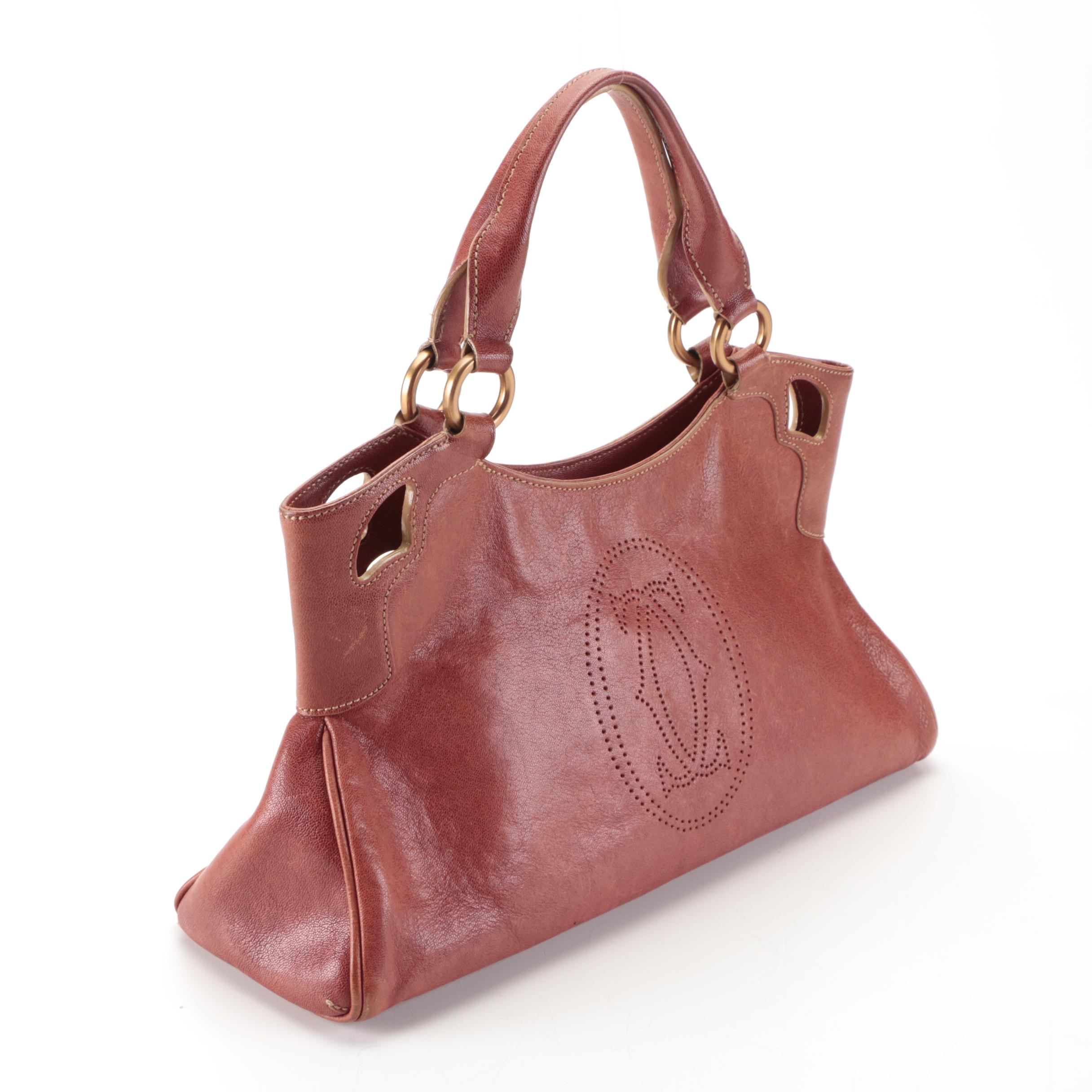Cartier Marcello de Cartier Handbag in Brick Red Leather
