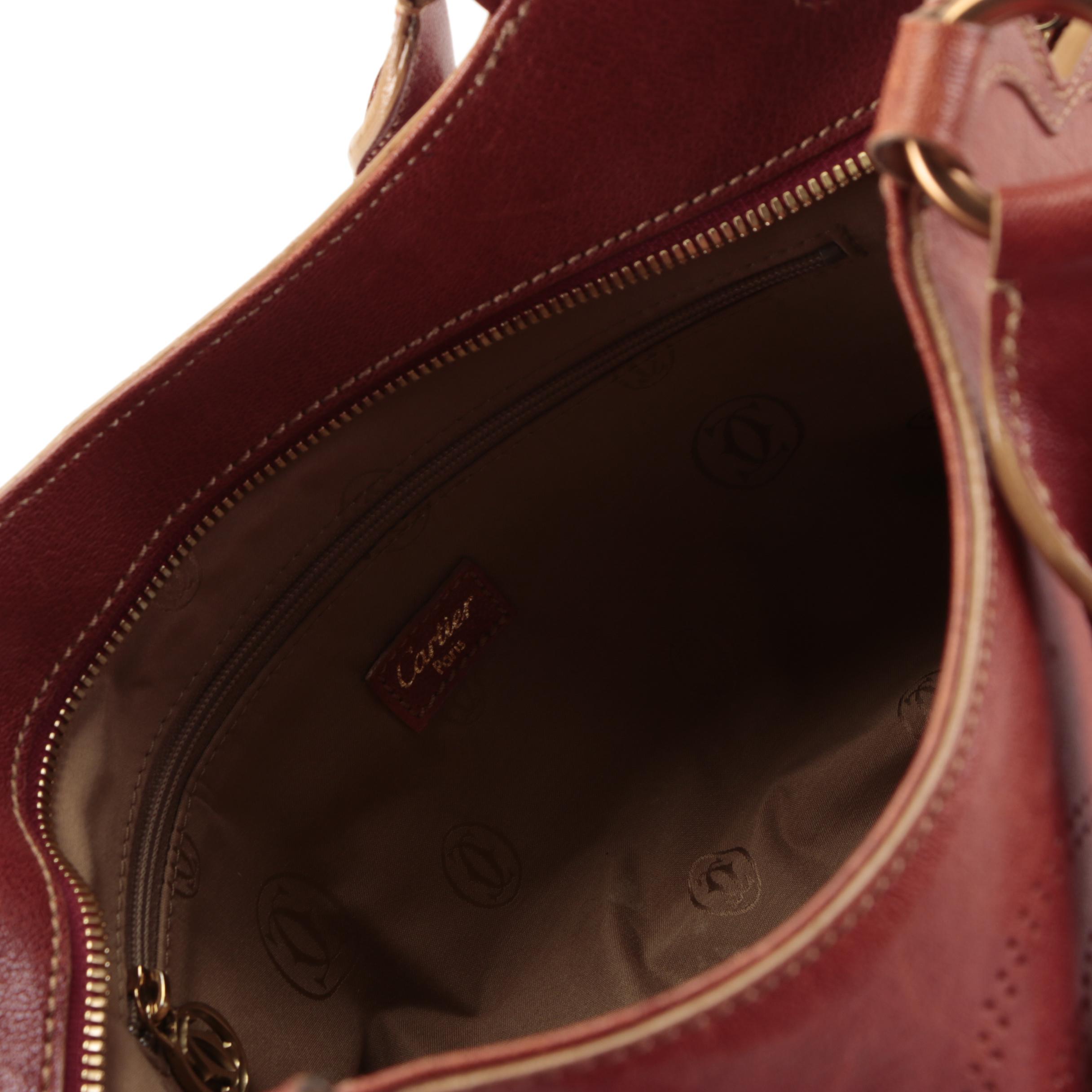 Cartier Marcello de Cartier Handbag in Brick Red Leather