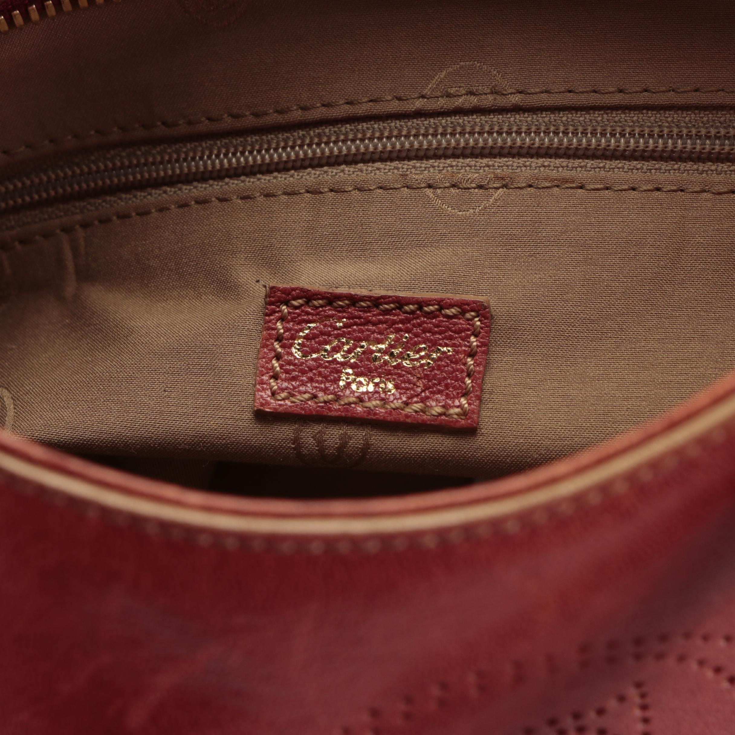 Cartier Marcello de Cartier Handbag in Brick Red Leather