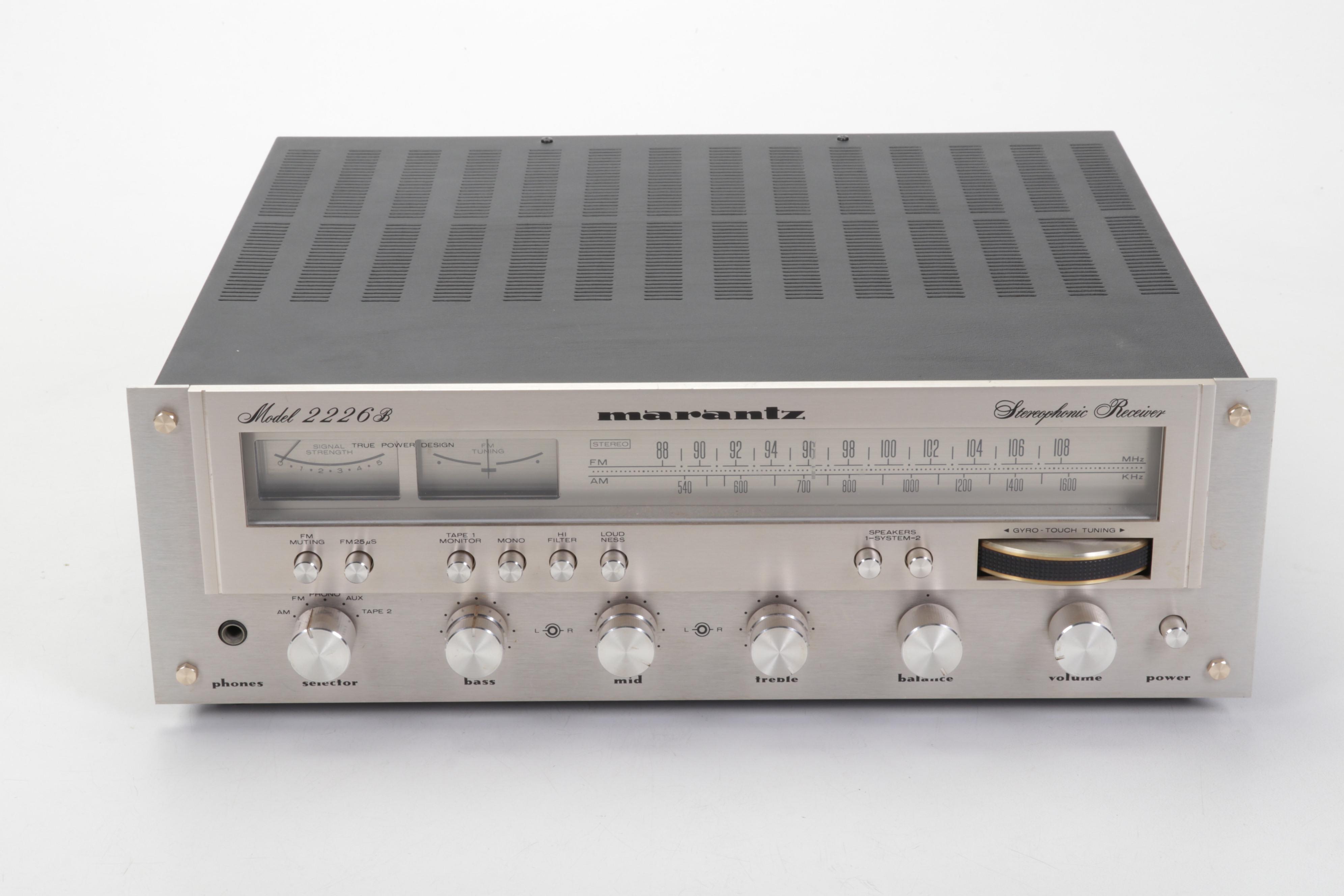 Sony PS-212 Stereo Turntable System and Marantz Stereophonic Receiver