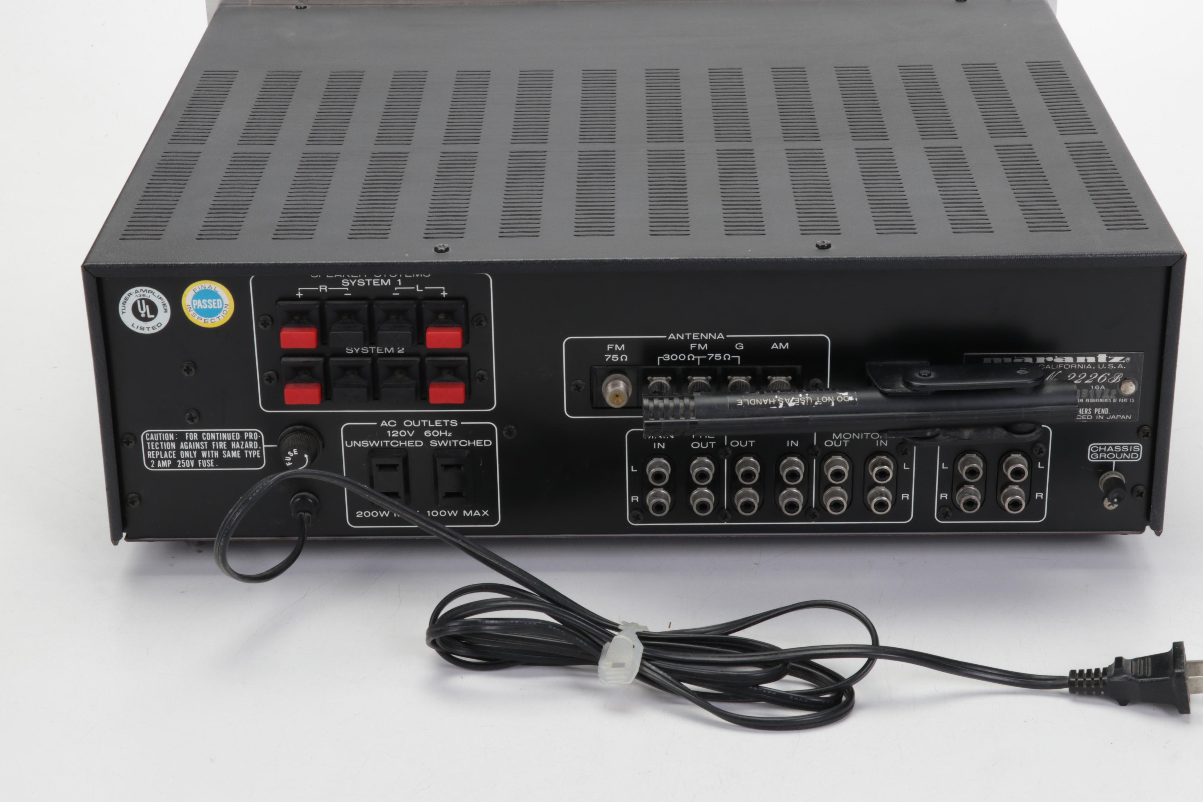 Sony PS-212 Stereo Turntable System and Marantz Stereophonic Receiver