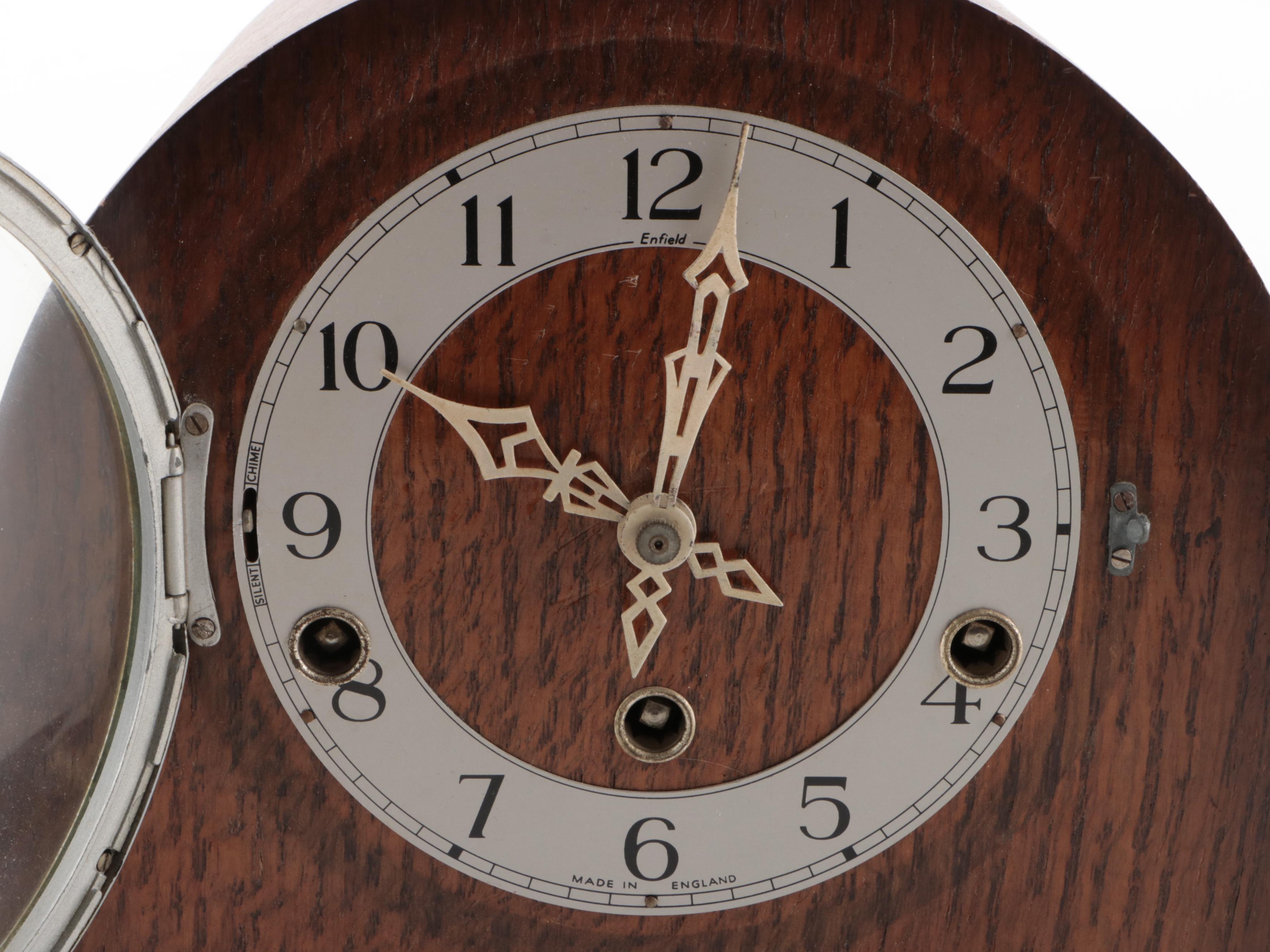 Enfield Clock Co. and Sessions Clock Co. Tambour Clocks, Early 20th Century