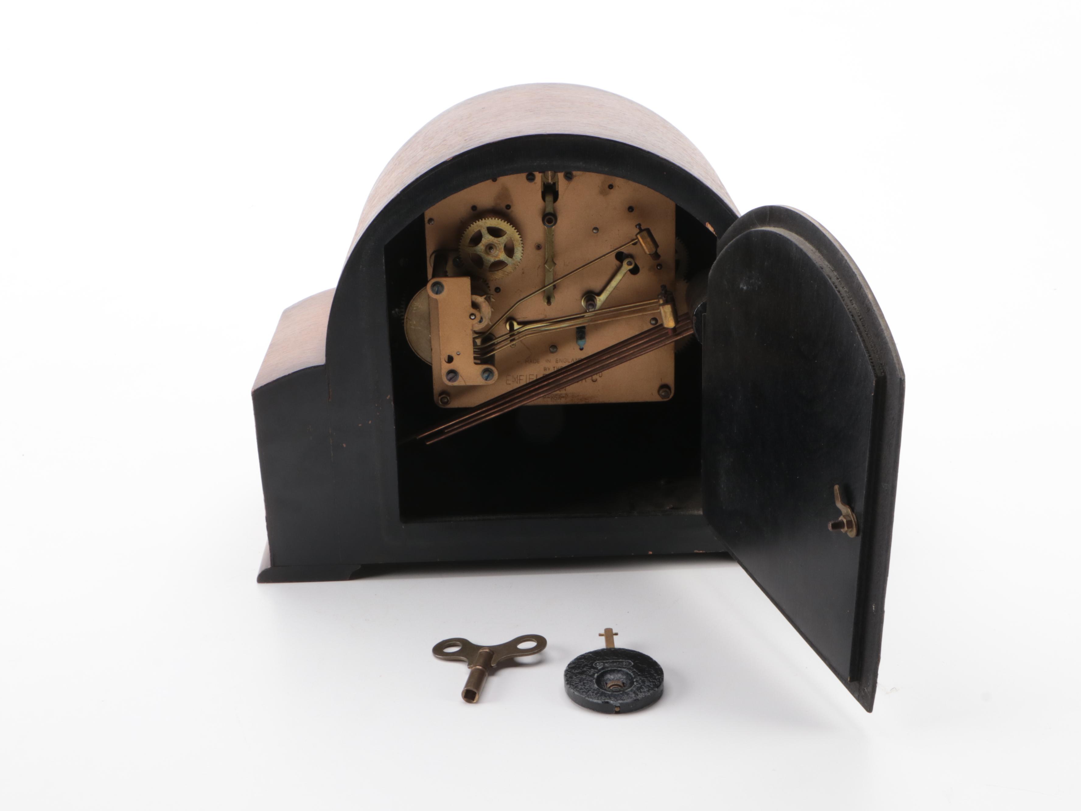 Enfield Clock Co. and Sessions Clock Co. Tambour Clocks, Early 20th Century