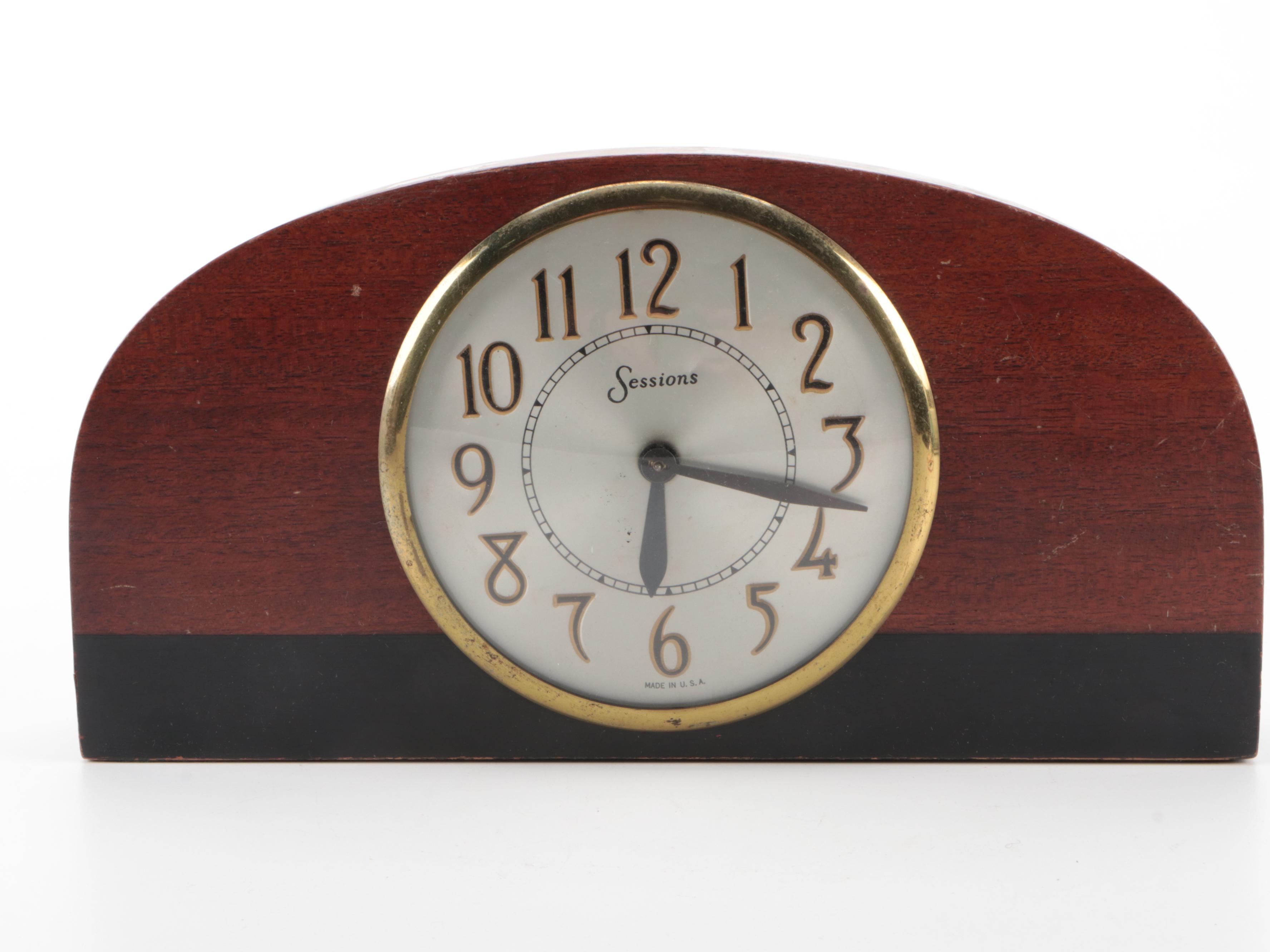 Enfield Clock Co. and Sessions Clock Co. Tambour Clocks, Early 20th Century