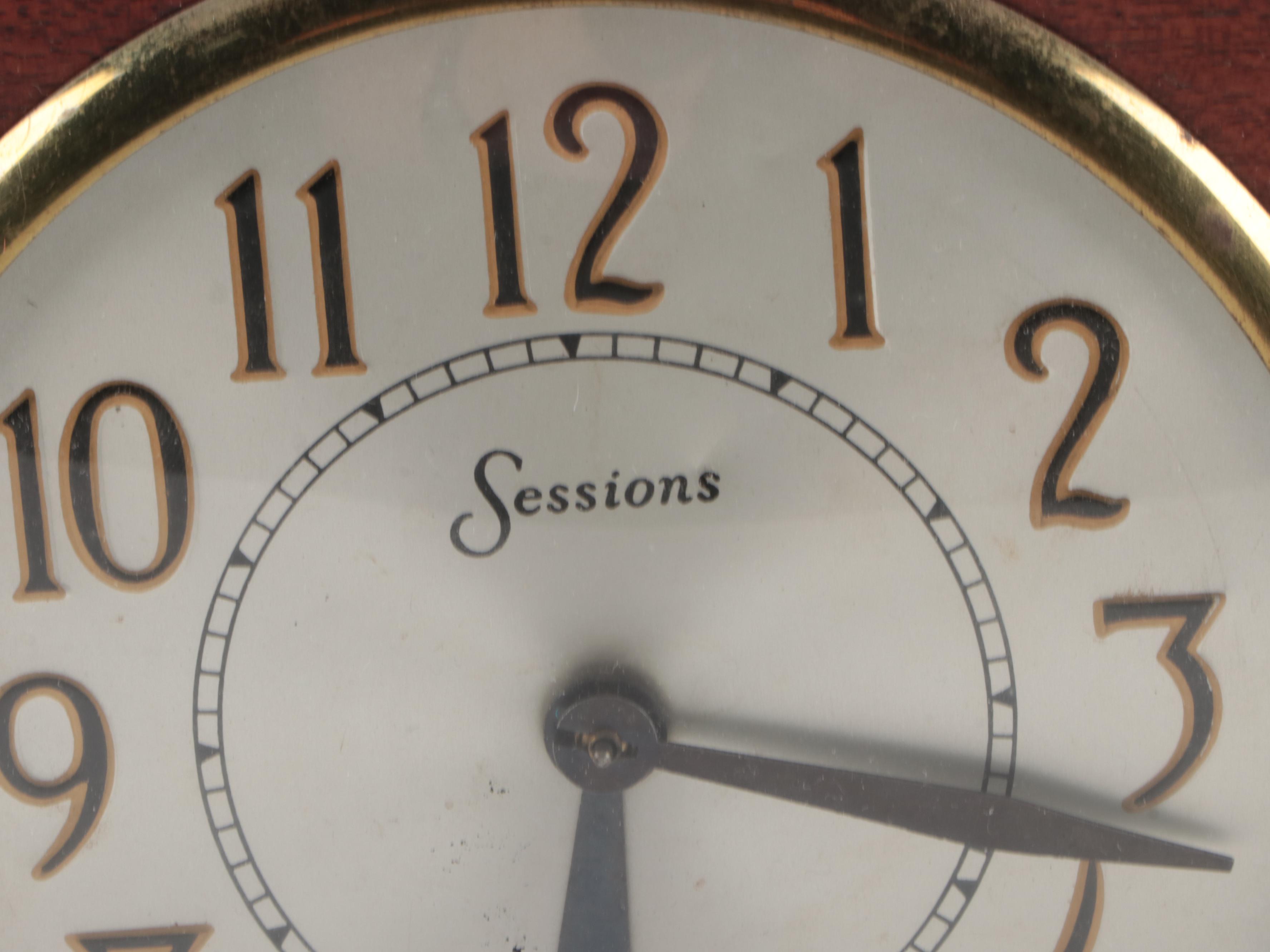 Enfield Clock Co. and Sessions Clock Co. Tambour Clocks, Early 20th Century