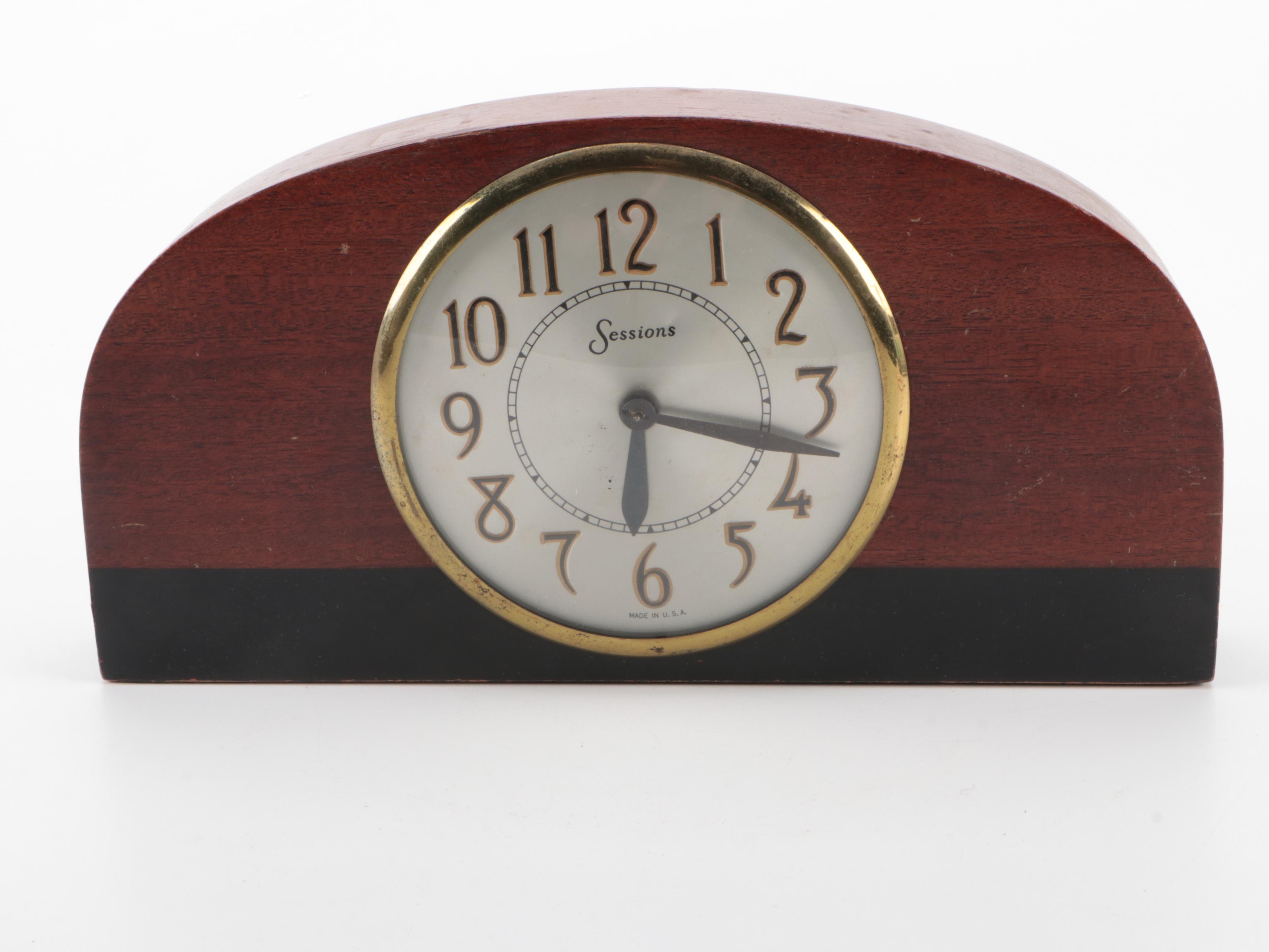 Enfield Clock Co. and Sessions Clock Co. Tambour Clocks, Early 20th Century