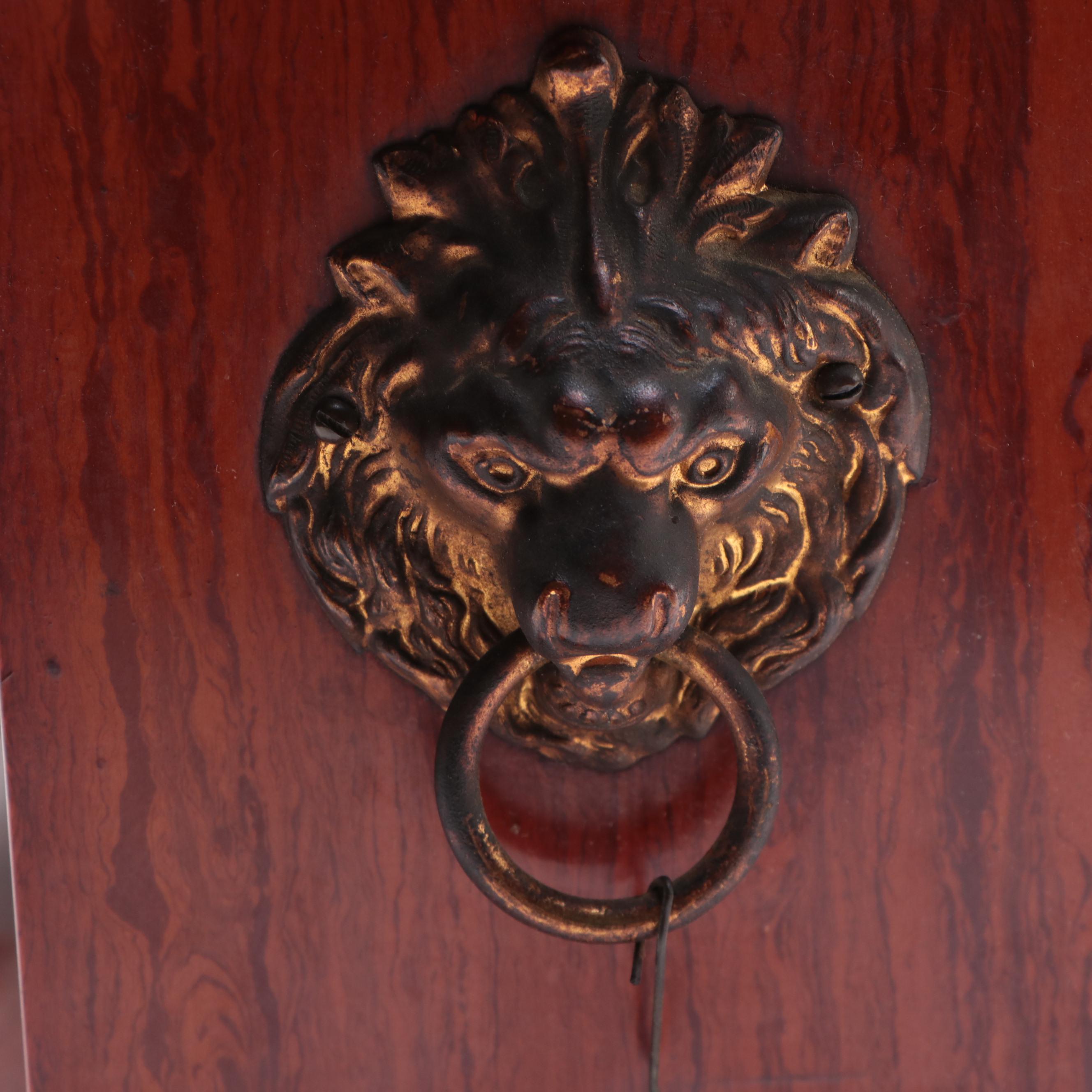 Seth Thomas Lions' Head  Wood Mantel Clock, Late 19th/ Early 20th Century