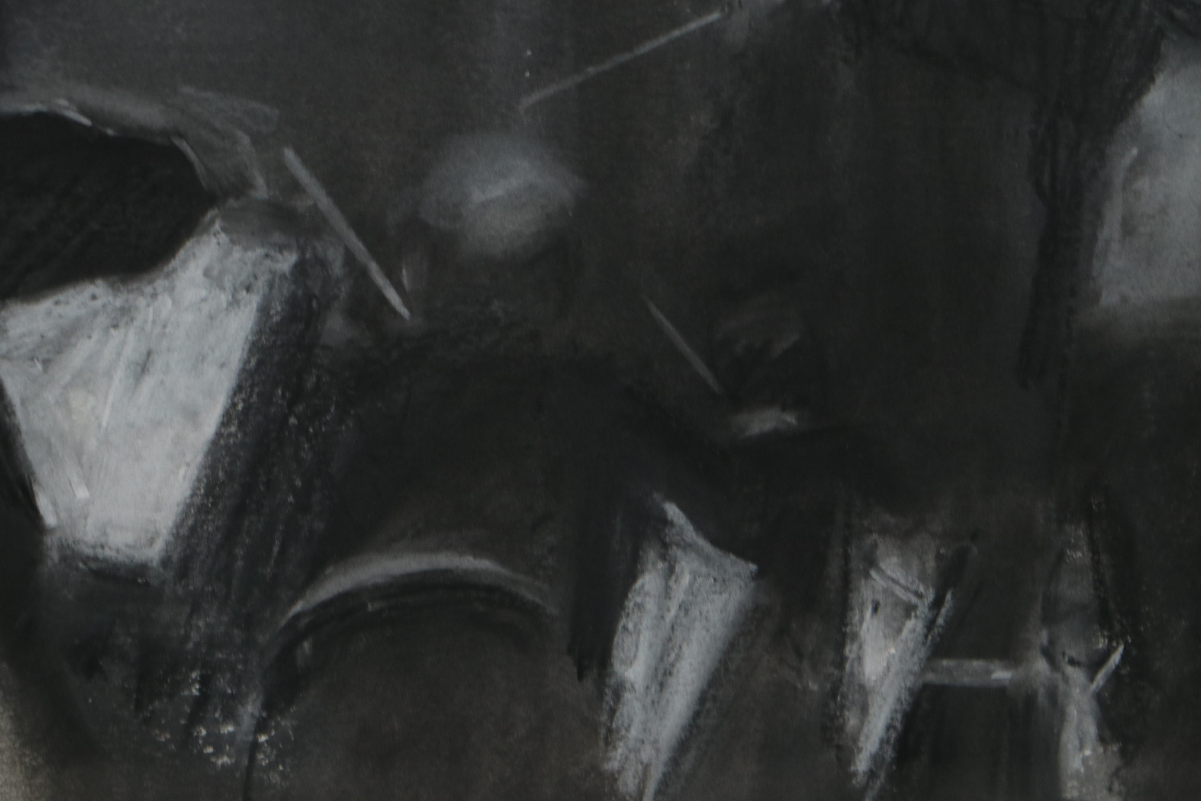 David Mueller Grisaille Pastel Drawing "Symphony"