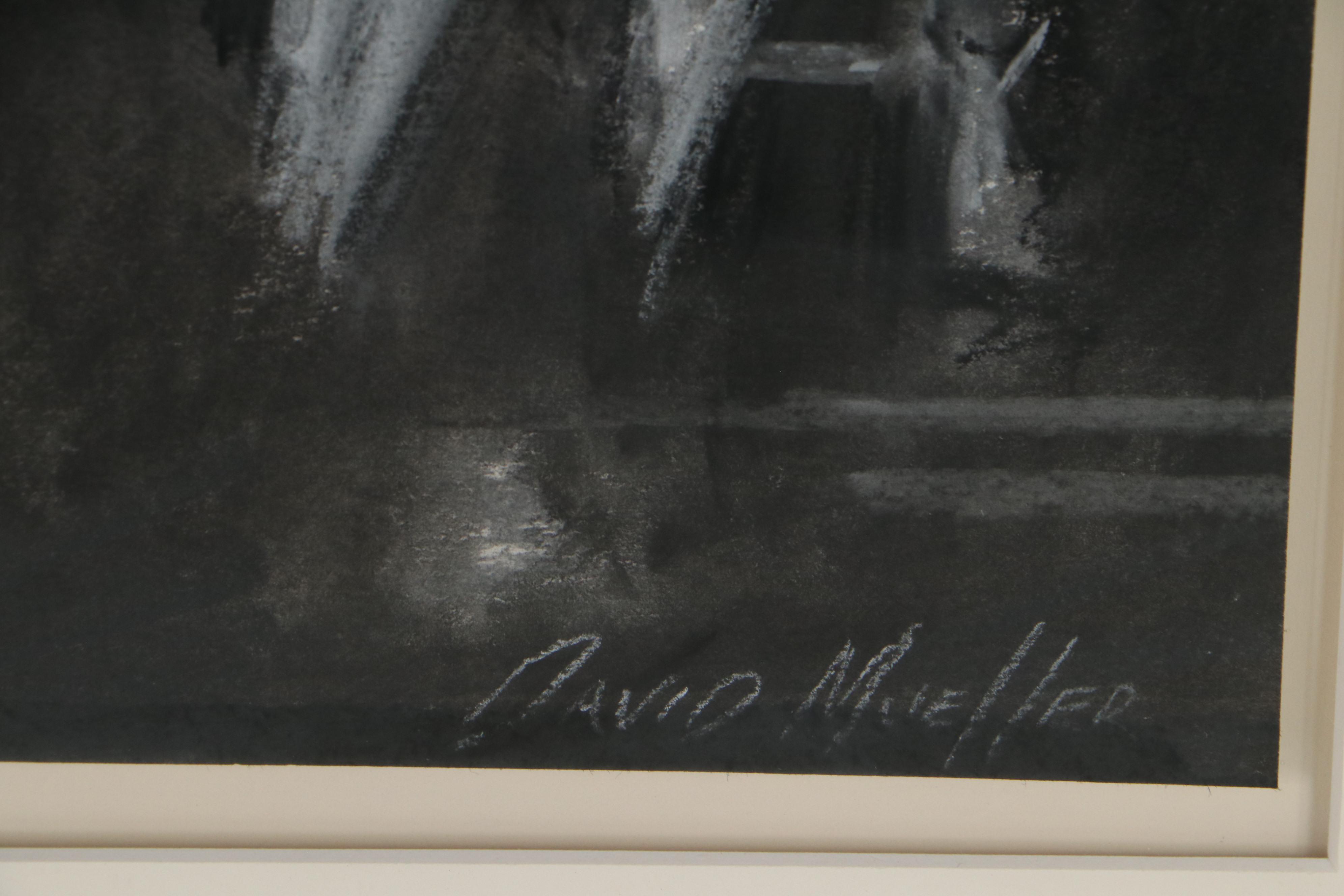 David Mueller Grisaille Pastel Drawing "Symphony"