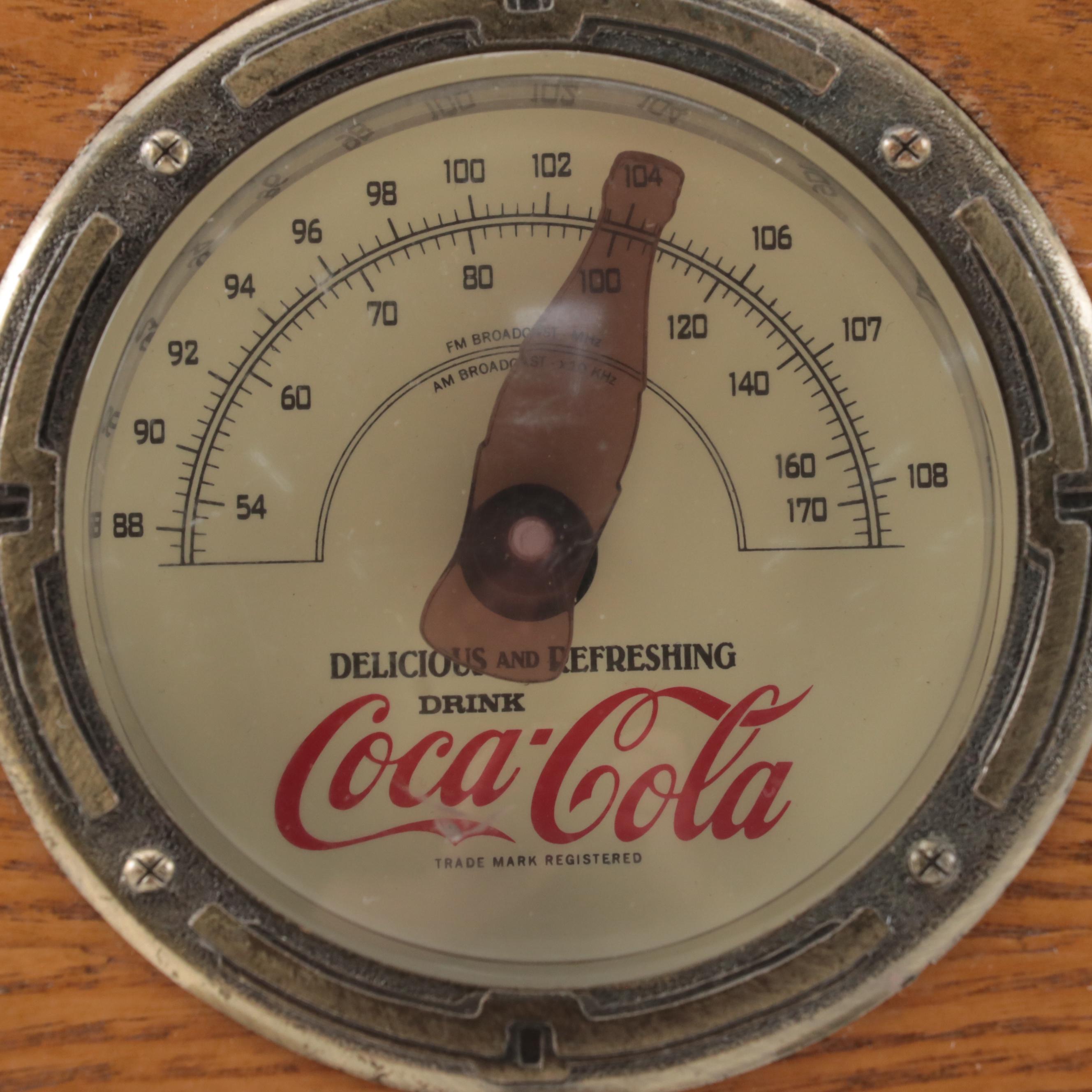 Coca-Cola Wooden and Plastic AM/FM Radio