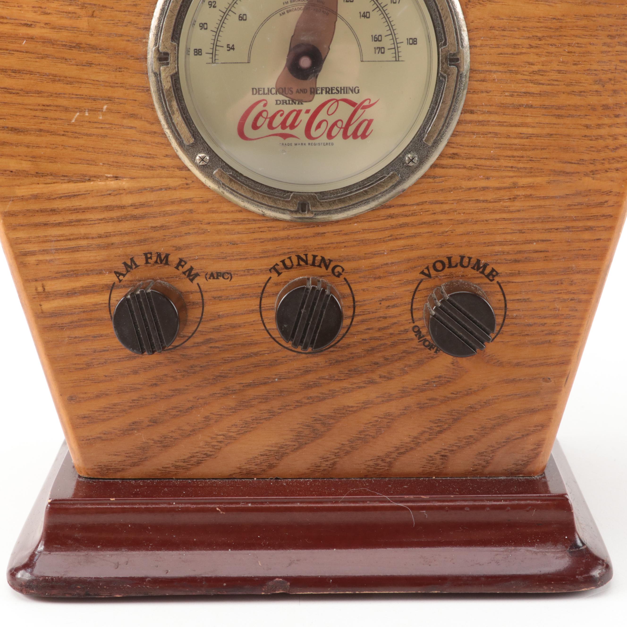 Coca-Cola Wooden and Plastic AM/FM Radio