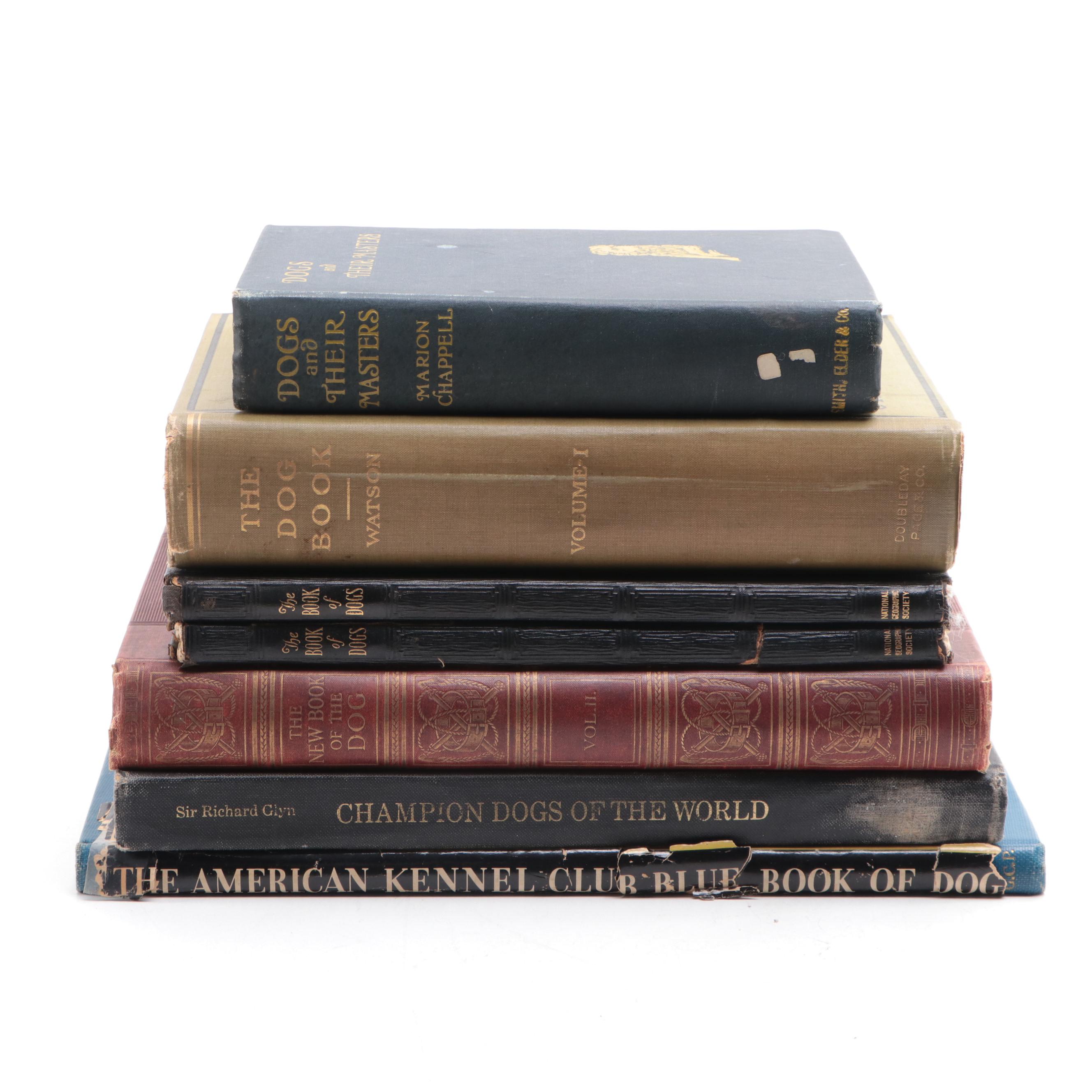 First Edition "The American Kennel Club Blue Book of Dogs" and More Dog Books
