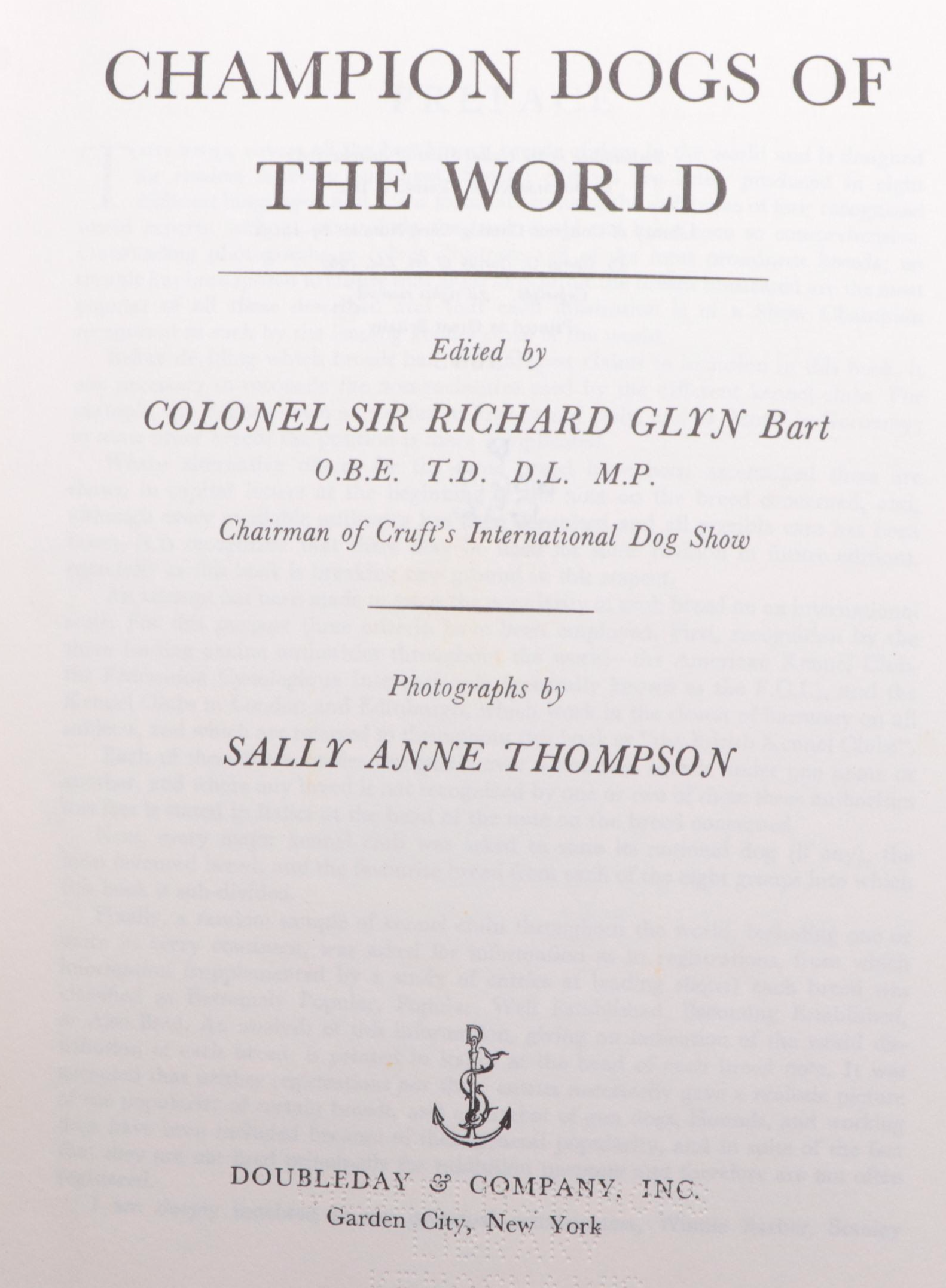 First Edition "The American Kennel Club Blue Book of Dogs" and More Dog Books