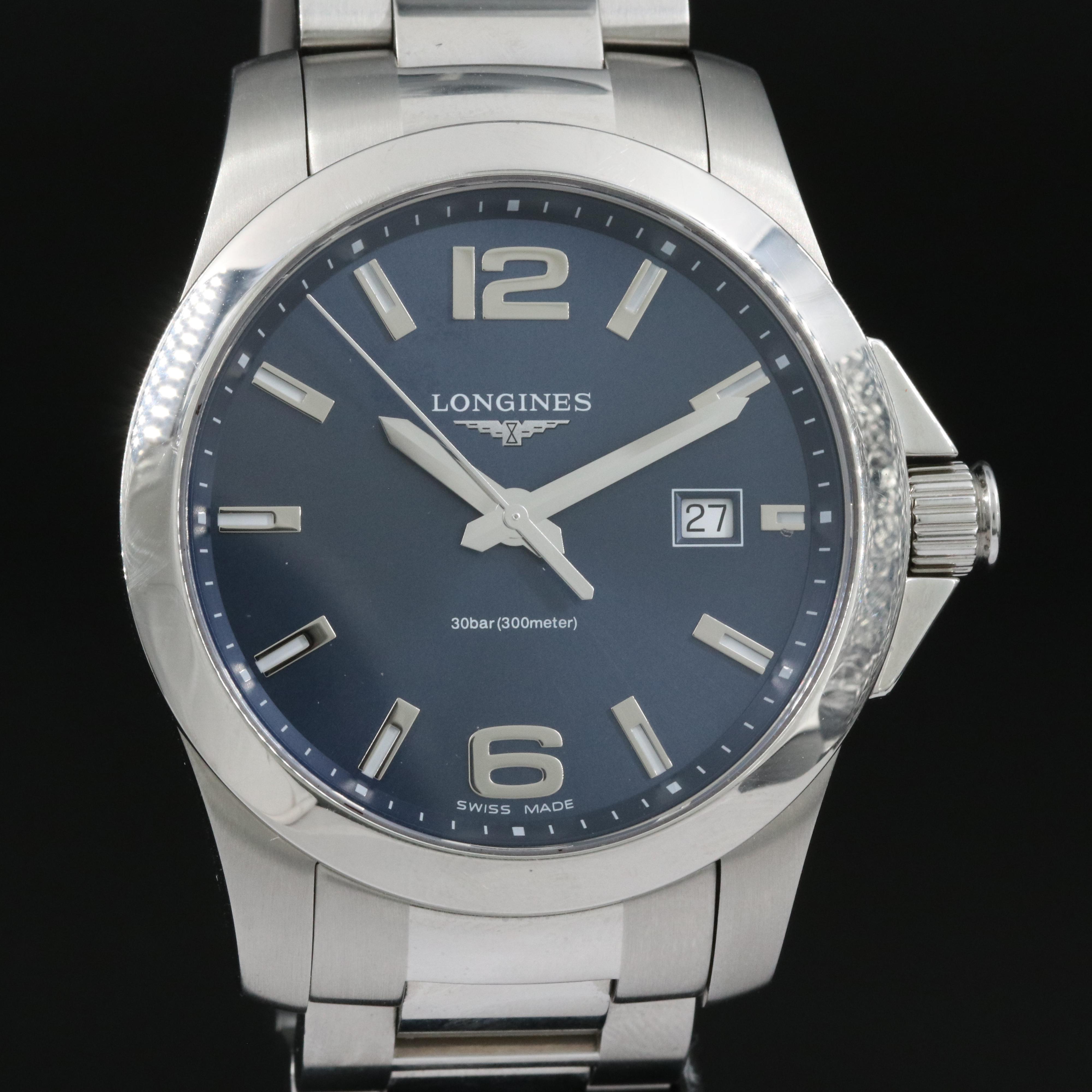 Longines Conquest Stainless Steel with Date Watch