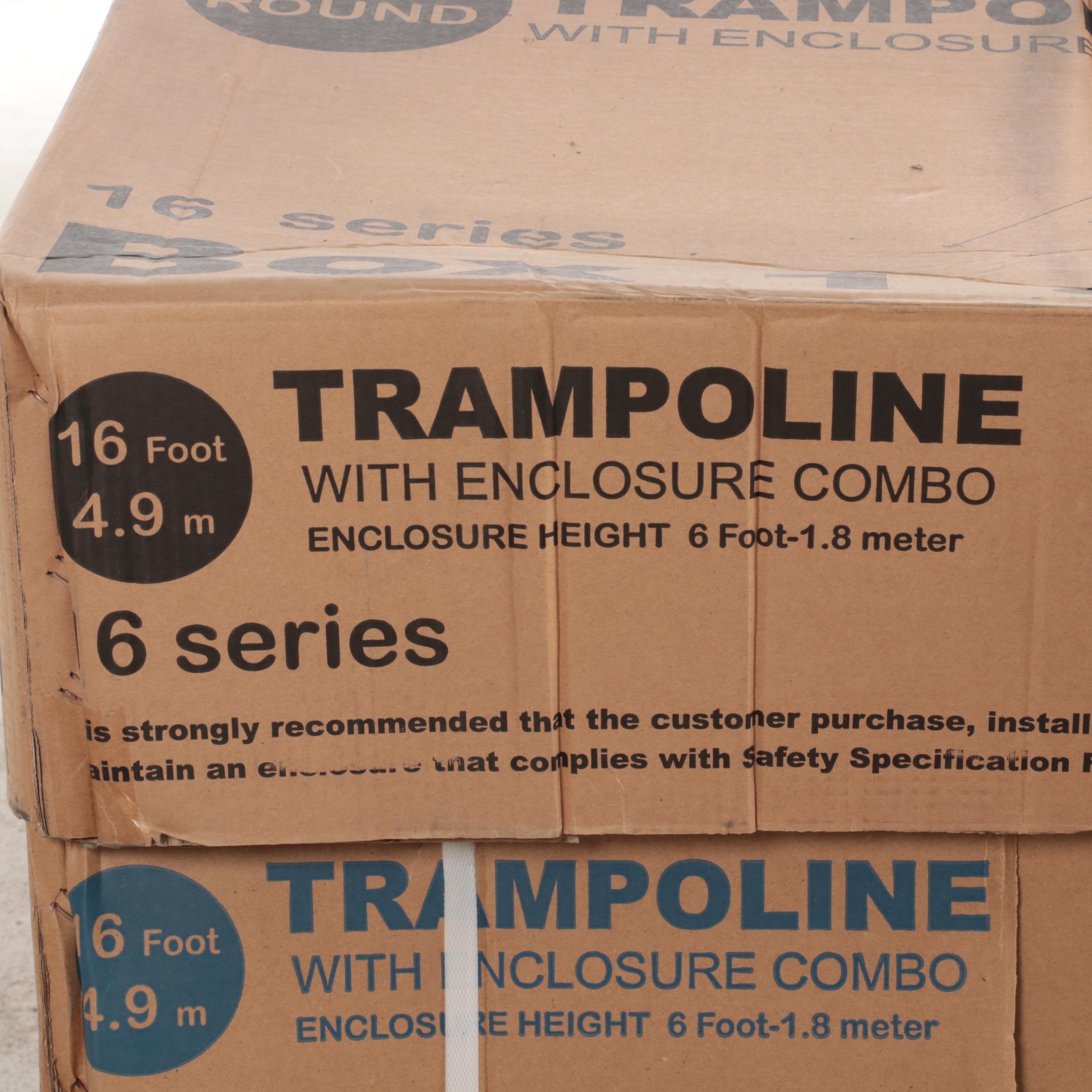 Skywalker 16' Deluxe Round Sports Arena Trampoline with Enclosure