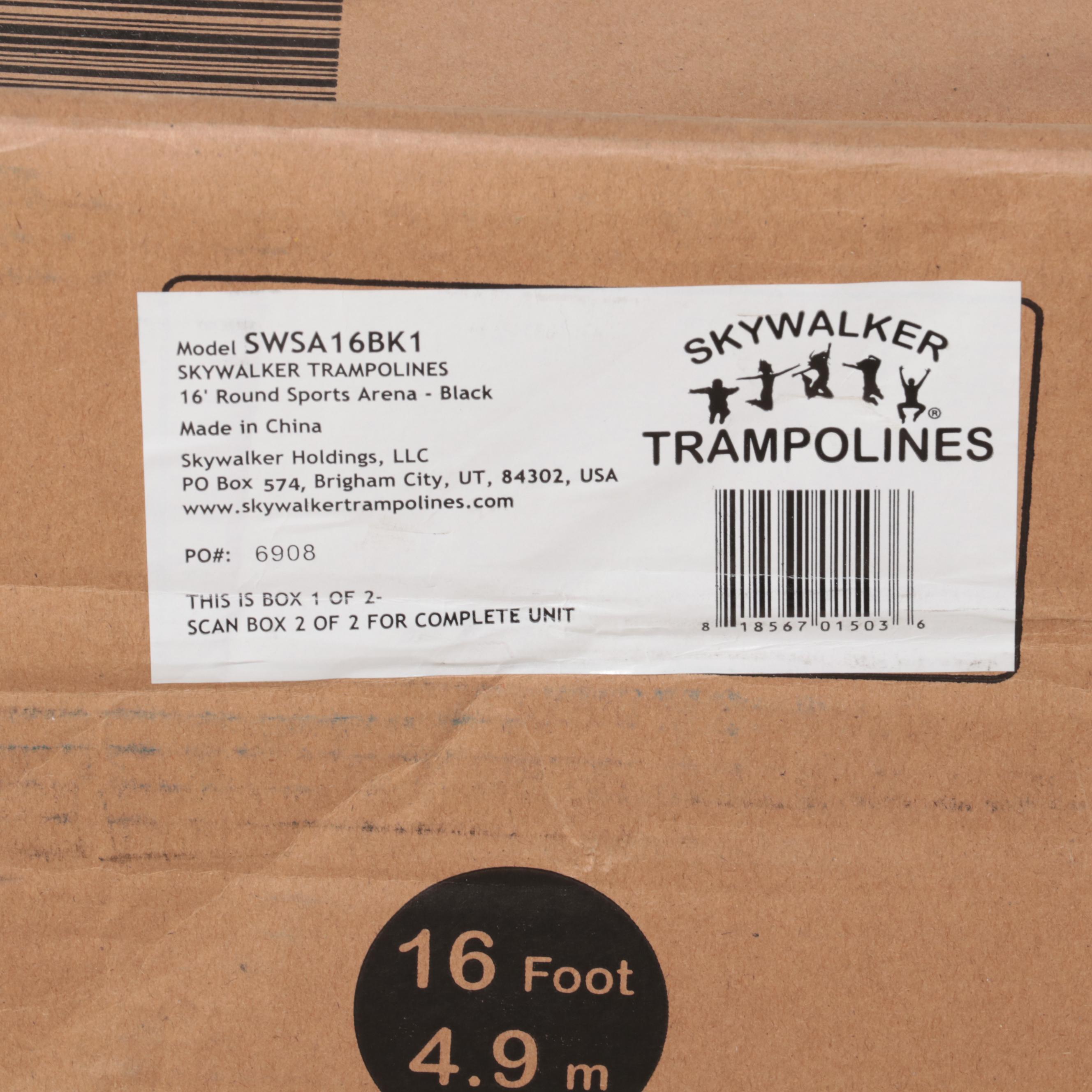 Skywalker 16' Deluxe Round Sports Arena Trampoline with Enclosure