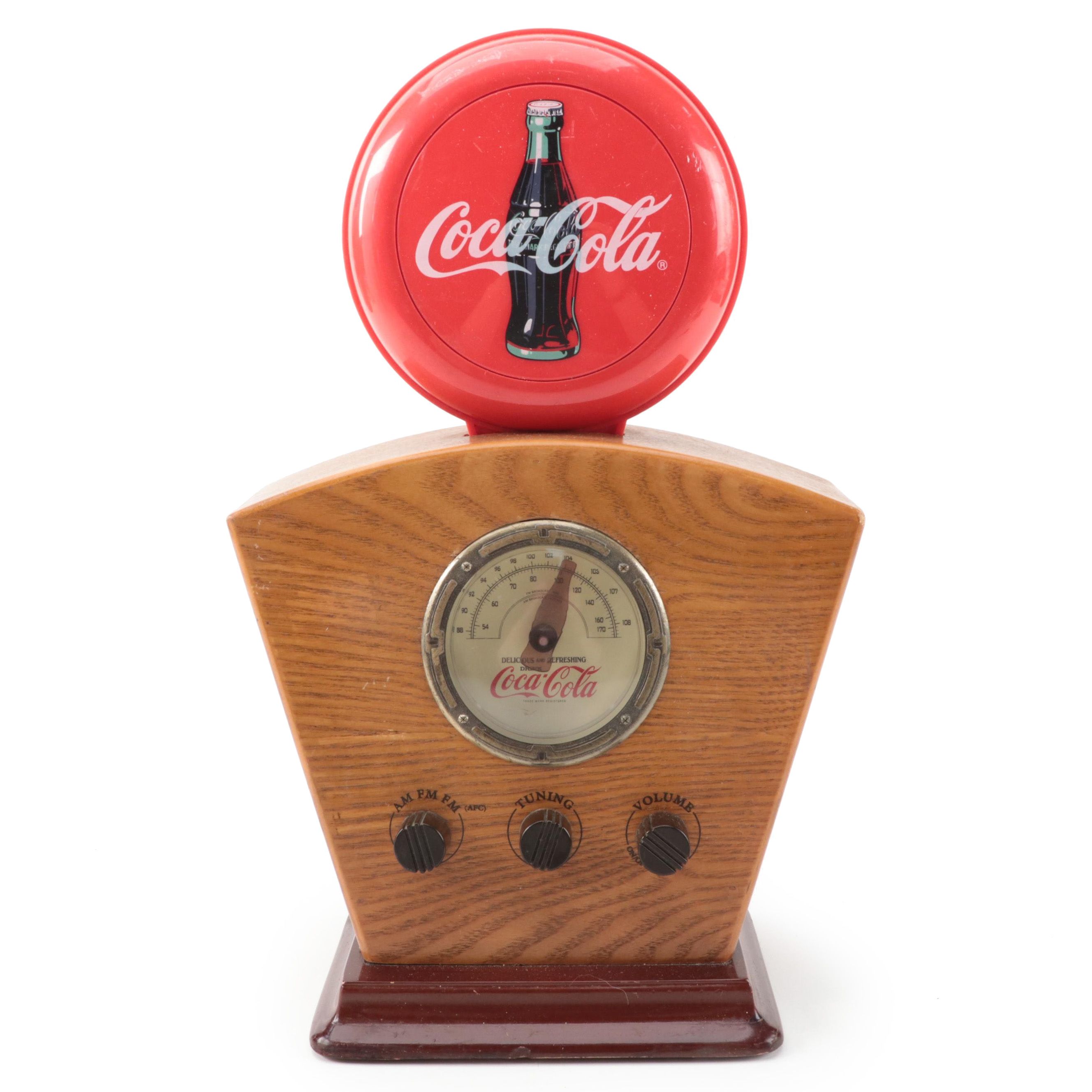 Coca-Cola Wooden and Plastic AM/FM Radio