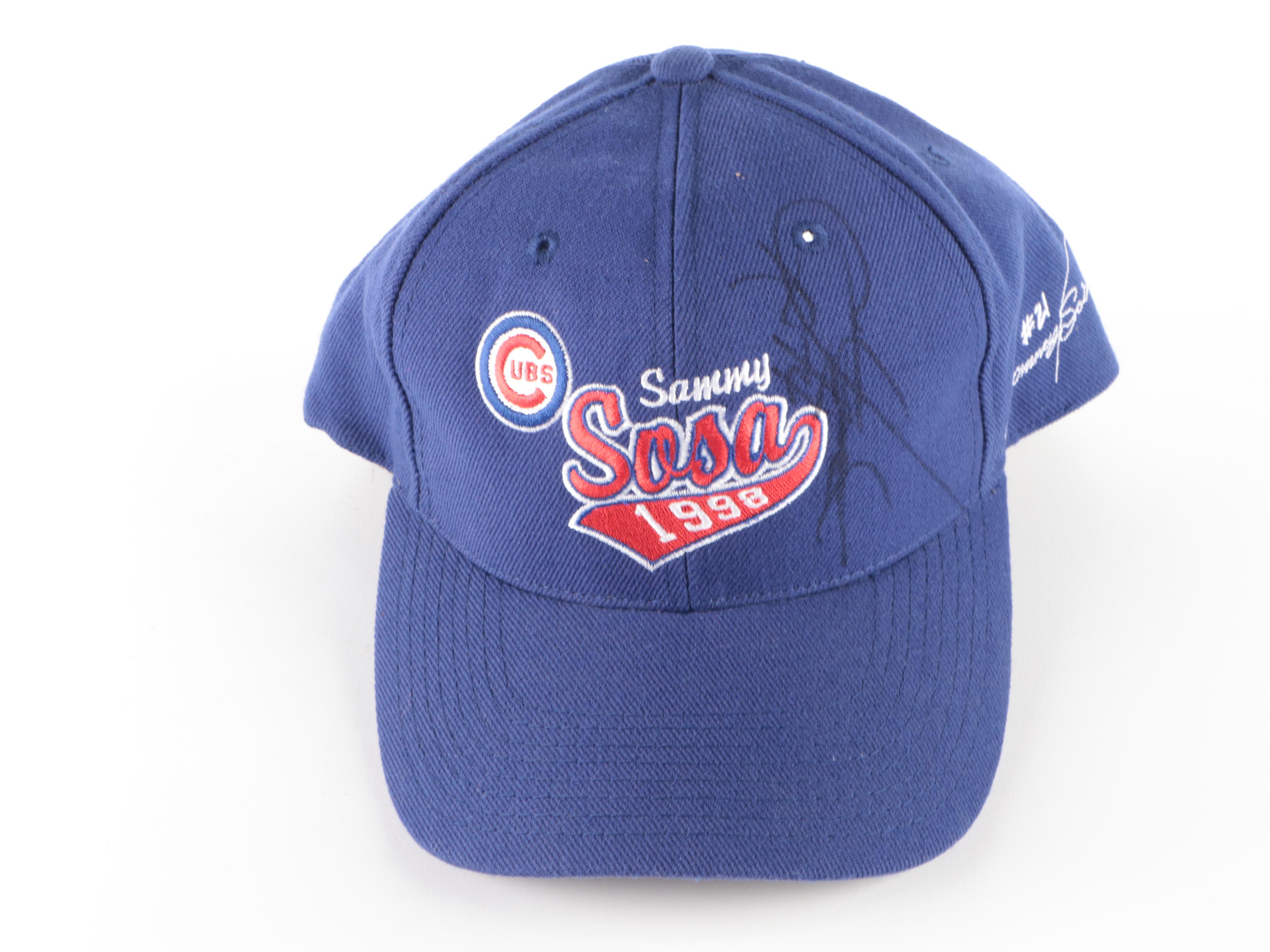 Genuine Merchandise MLB Sammy Sosa Signed Chicago Cubs Baseball Hat