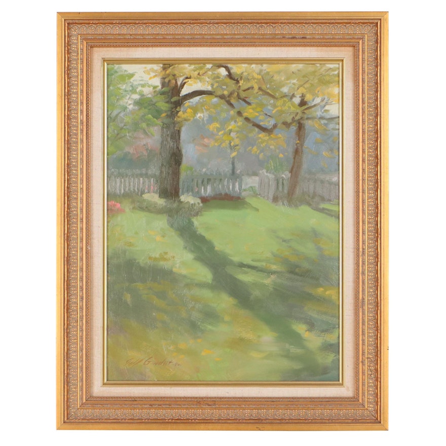 Jeff Gandert Oil Painting "Tree and its Shadow," 1994