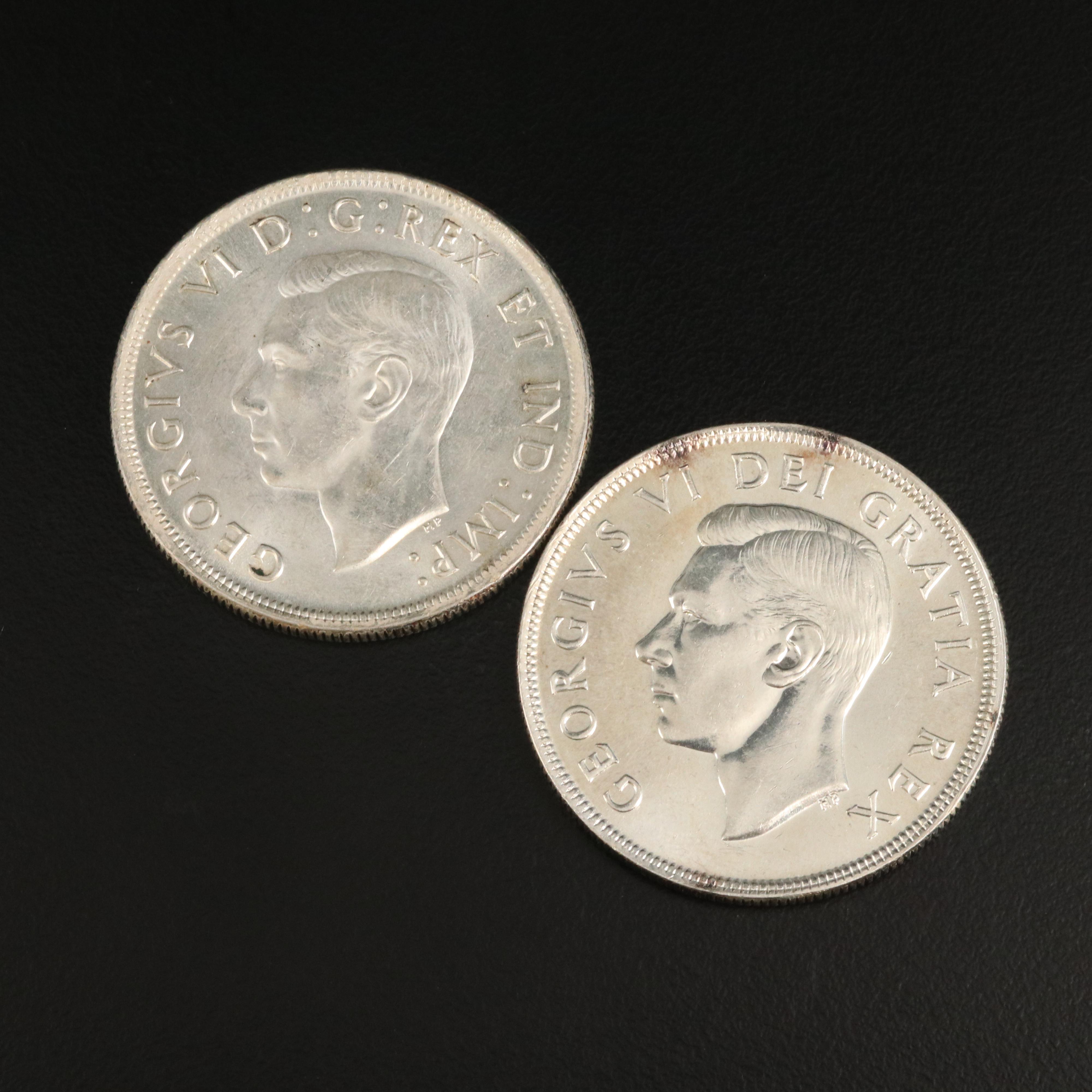 Canada 1939 and 1949 BU Dollars