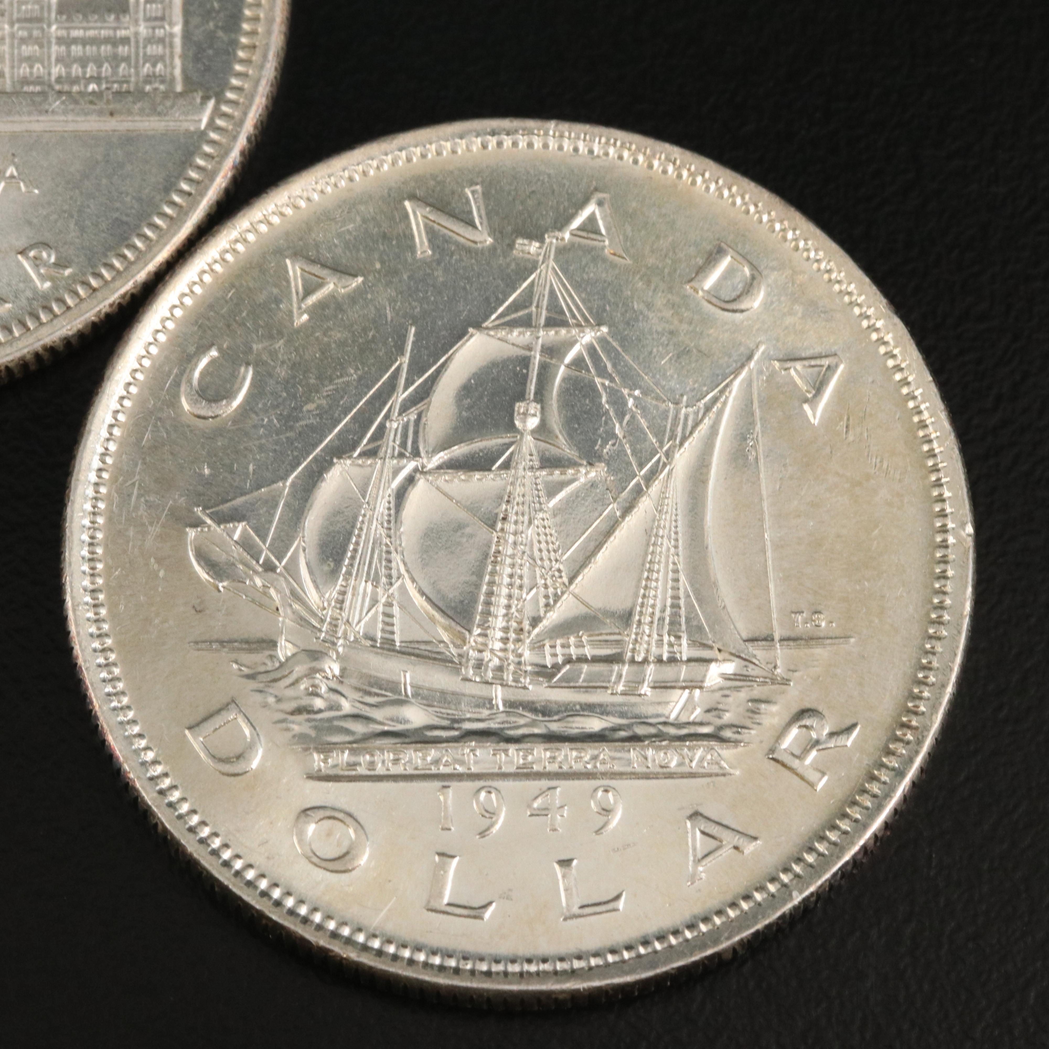 Canada 1939 and 1949 BU Dollars