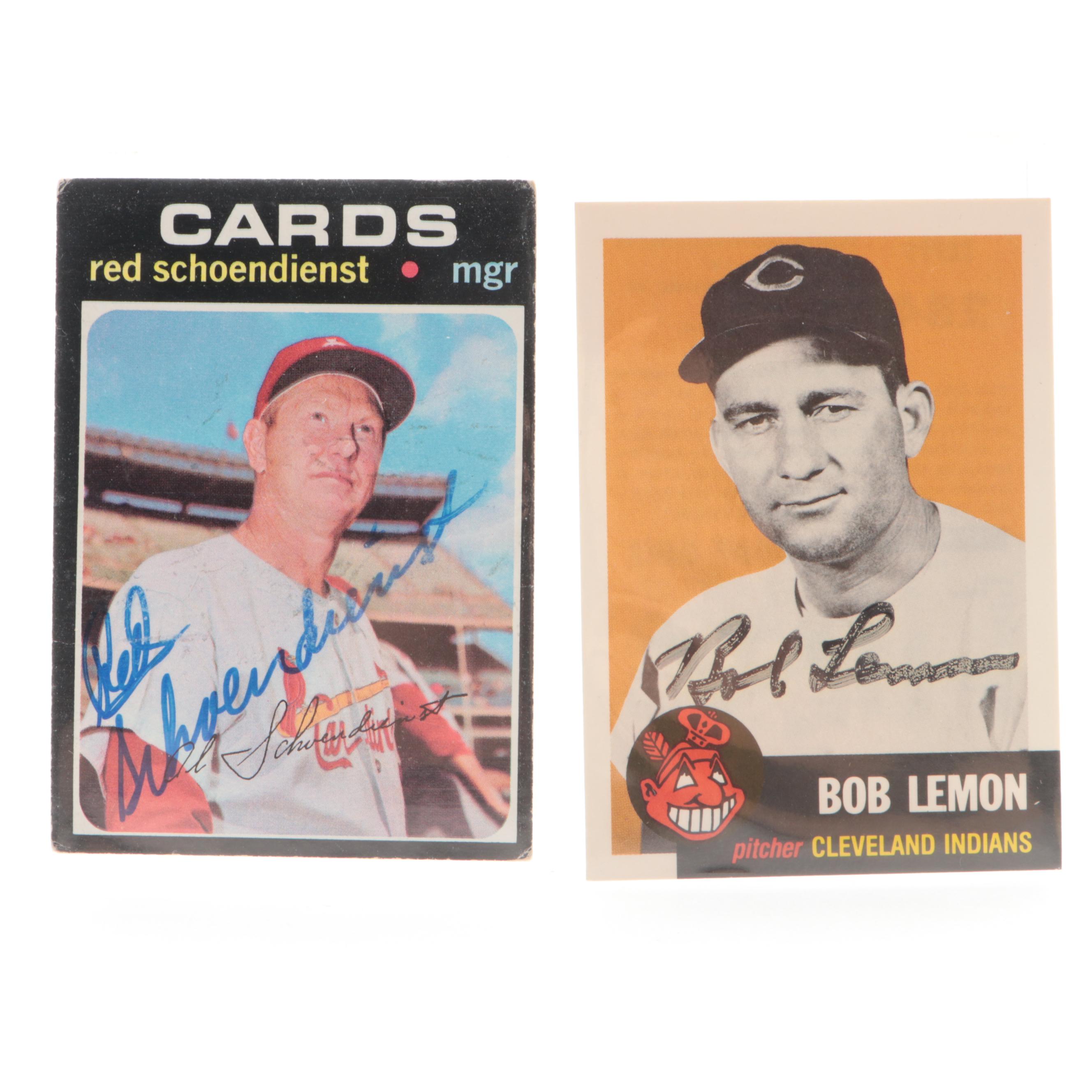 Signed Baseball Cards and Photos with Dizzy Dean, Conigliaro, Nuxhall and More